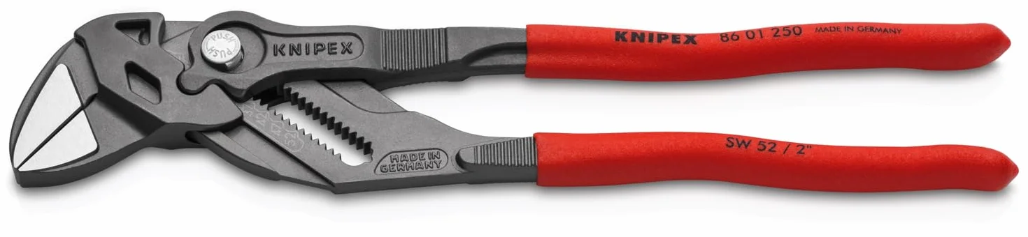 KNIPEX Szczypce-klucz szczypce i klucz w jednym narzędziu fosforanowana, szara pokryte antypoślizgowym tworzywem sztucznym 250 mm, 86 01 250