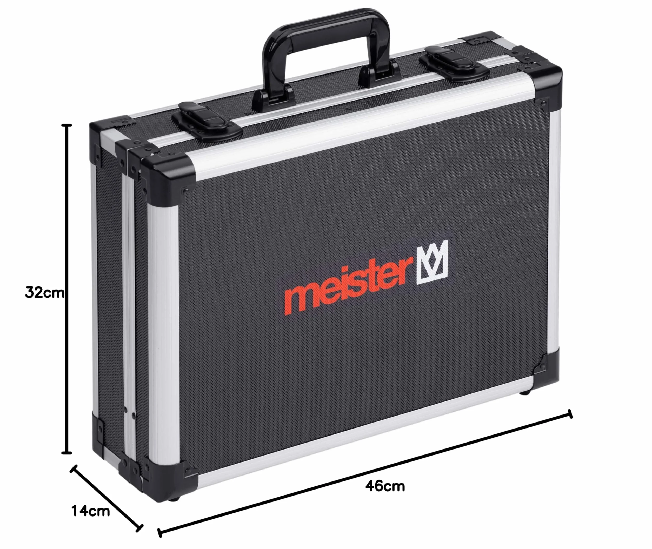 Meister Walizka narzędziowa pusta 460x320x140 mm 15 kieszeni nośność 15 kg aluminiowa