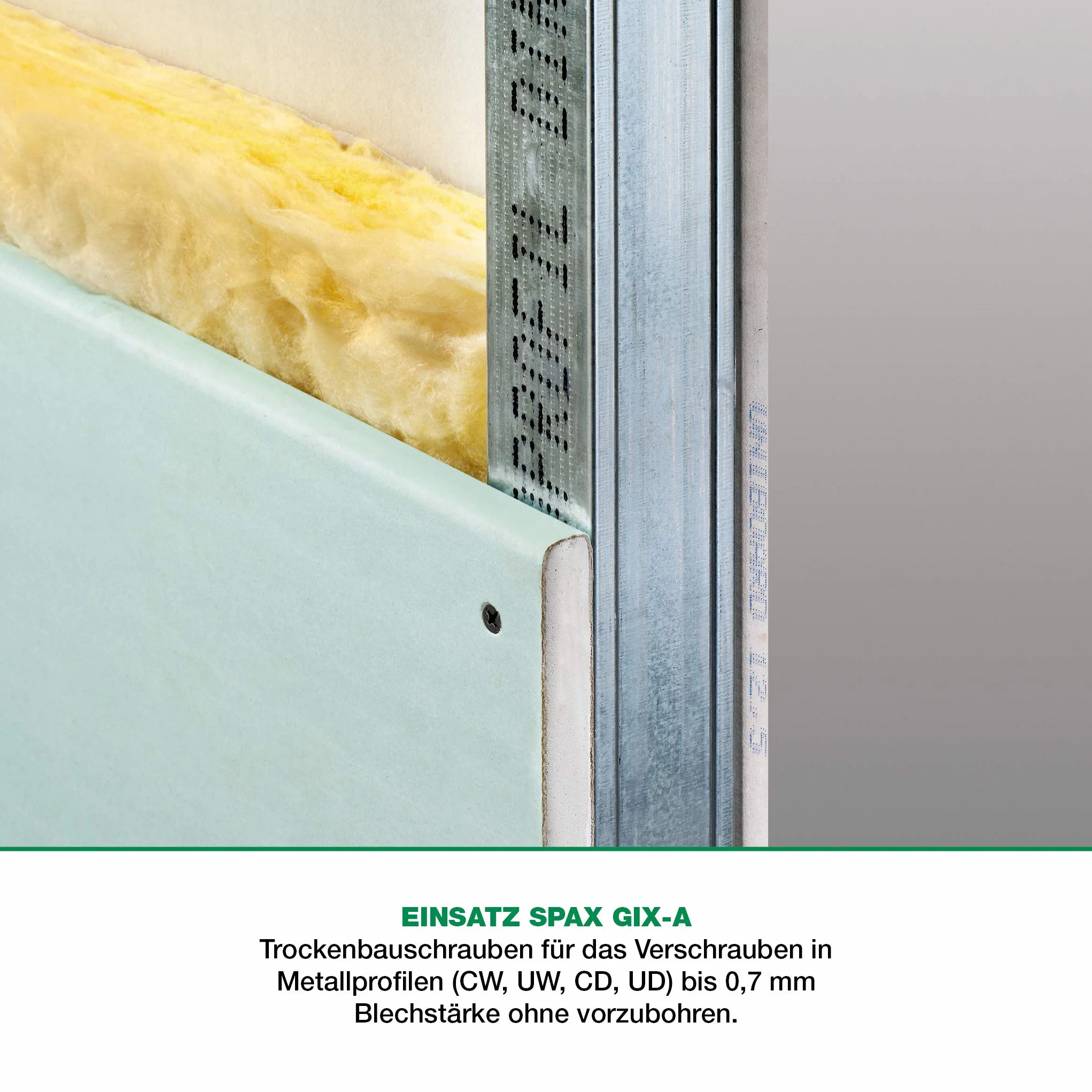 SPAX GIX-A 1091170390255 wkręty do szybkiego montażu 3,9 x 25 mm drobny gwint, 1000 sztuk, łeb trąbki, krzyżakowy H2, śruby do gipsowo-kartonowego kartonu, na metalowym stojaku
