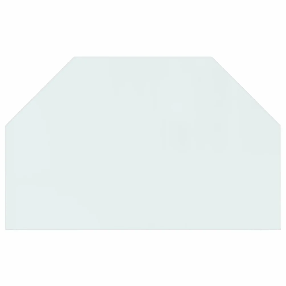 Homgoday Sześciokątny talerz kominkowy, 80 x 50 cm, ochraniacz podłogi do powierzchni parkietu i laminatu, odporna na wysokie temperatury, osłona podłogowa ze szkła hartowanego