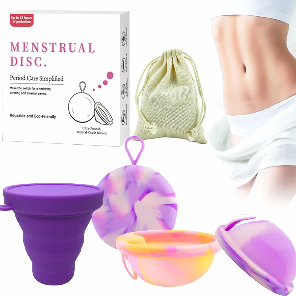 Krążki menstruacyjne wielokrotnego użytku 3 szt. kubki menstruacyjne szczelne do sportu pływania