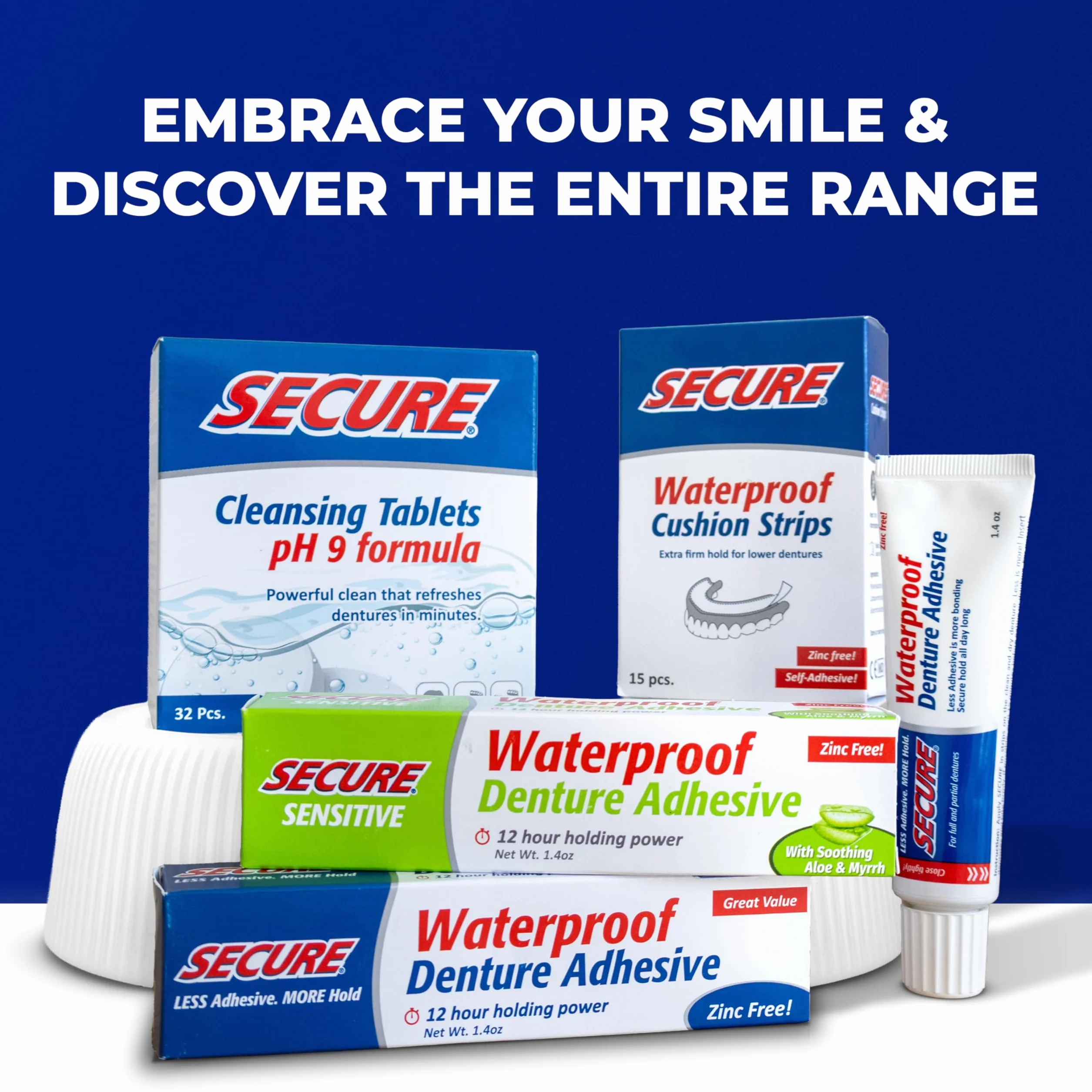 Secure – tabletki do czyszczenia zębów – 32 tablety od Secure Denture Adhesive