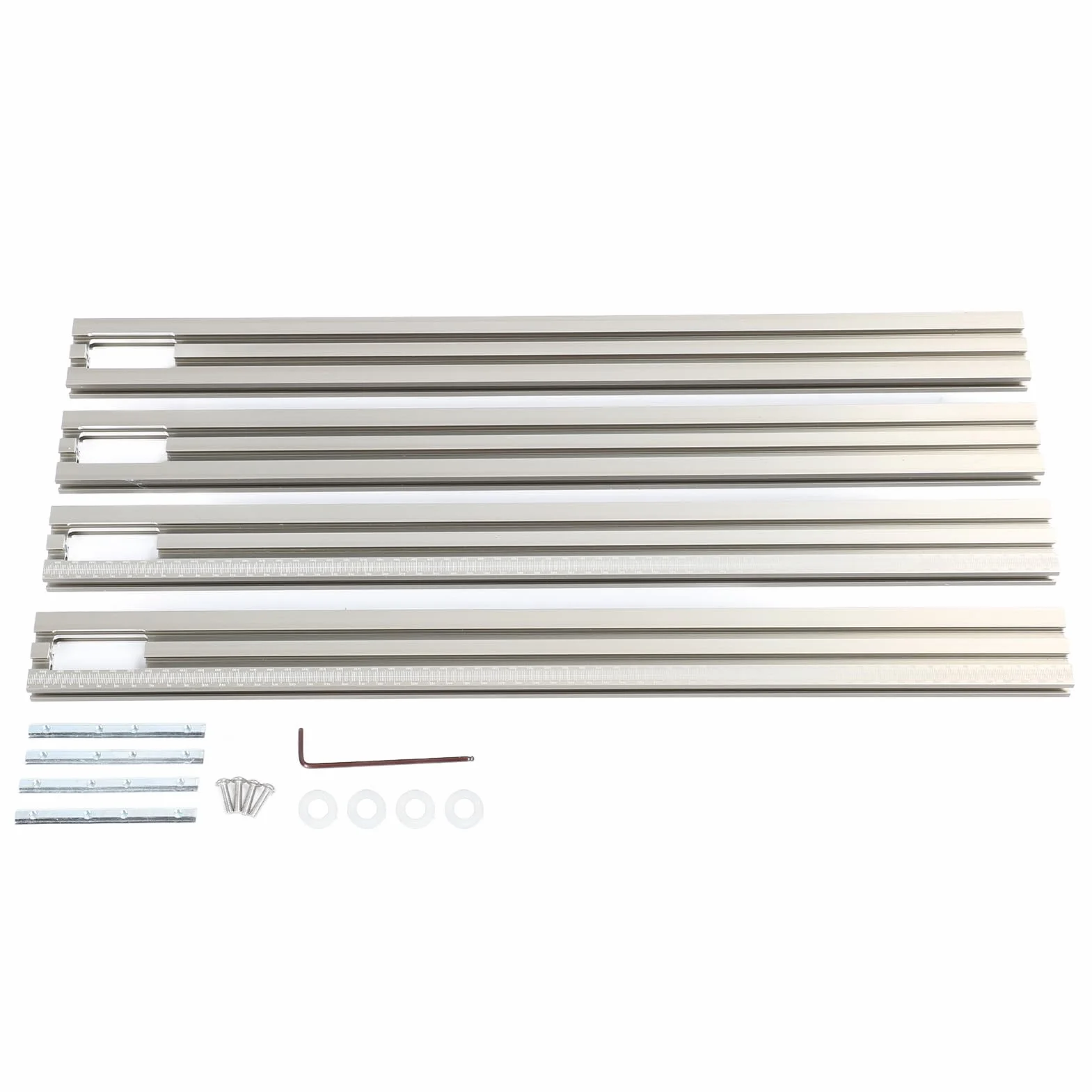 FTVOGUE Prowadnica Piły Gąsienicowej System Równoległych Szyn Prowadzących ze Stopu Aluminium 23,62 Cala Regulowany Blok Ograniczający Solidne Podłoże do Obróbki Drewna Obróbka Mebli i Rzemiosło