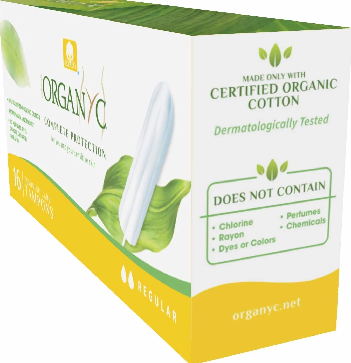 Organyc Tampons Regular ze 100% bawełny biologicznej 4 sztuki