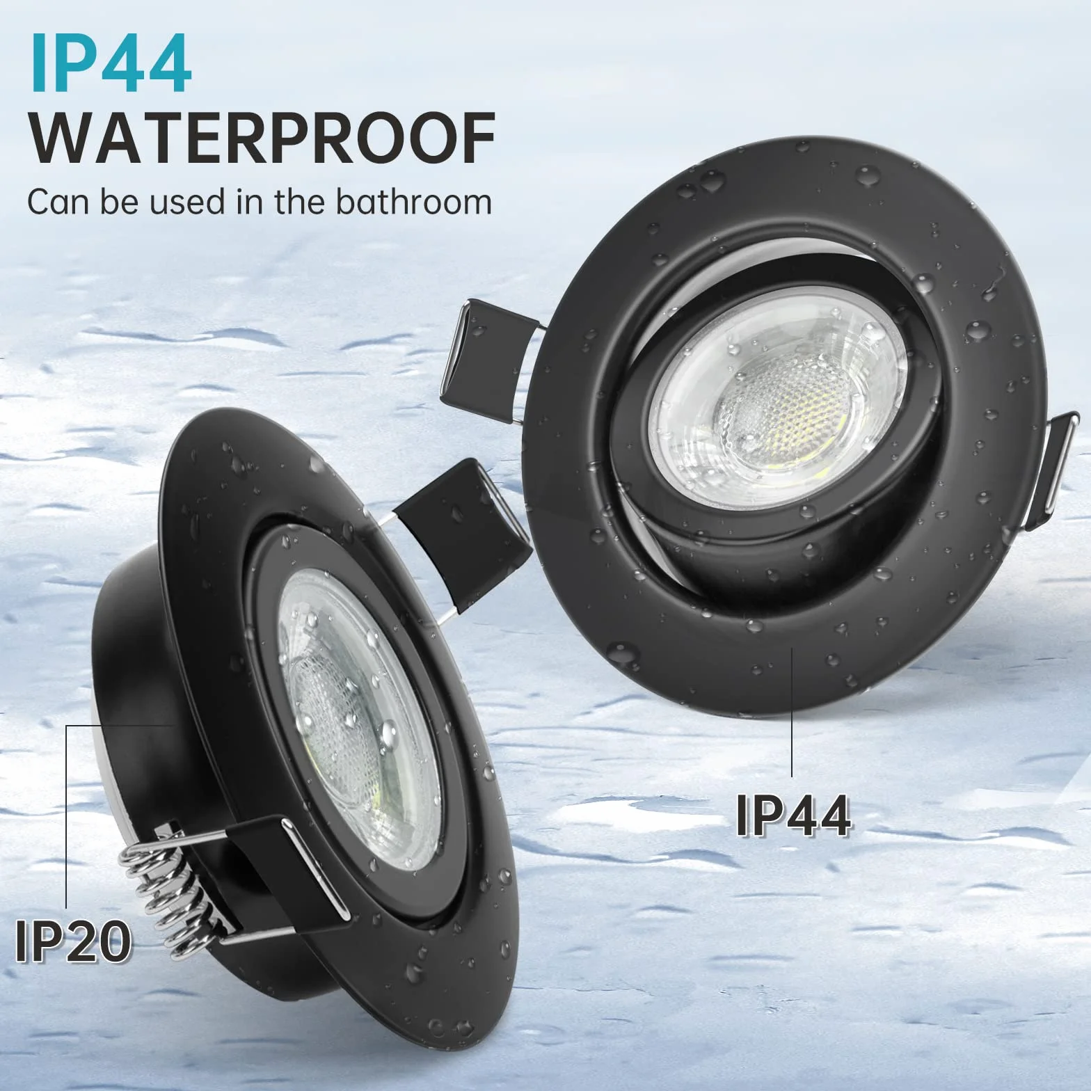wowatt wpuszczana lampa punktowa LED ściemnialna 7W IP44 zimna biel 6000K 700lm