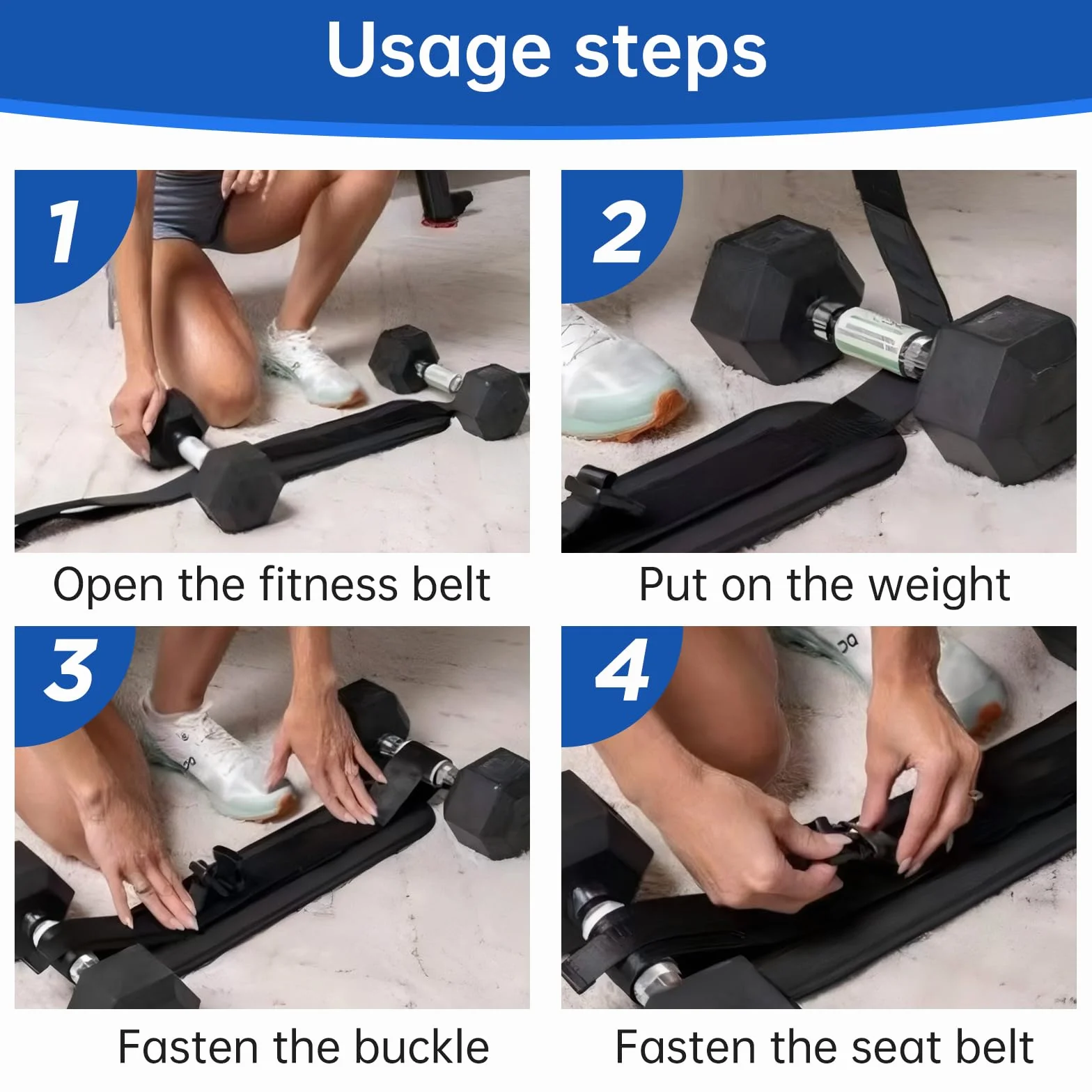 VINEST Pas do Hip Thrust, do sztang i kettlebelli, pas do Hip Thrust z regulowanym zapięciem na rzepy, pas do treningu pośladków