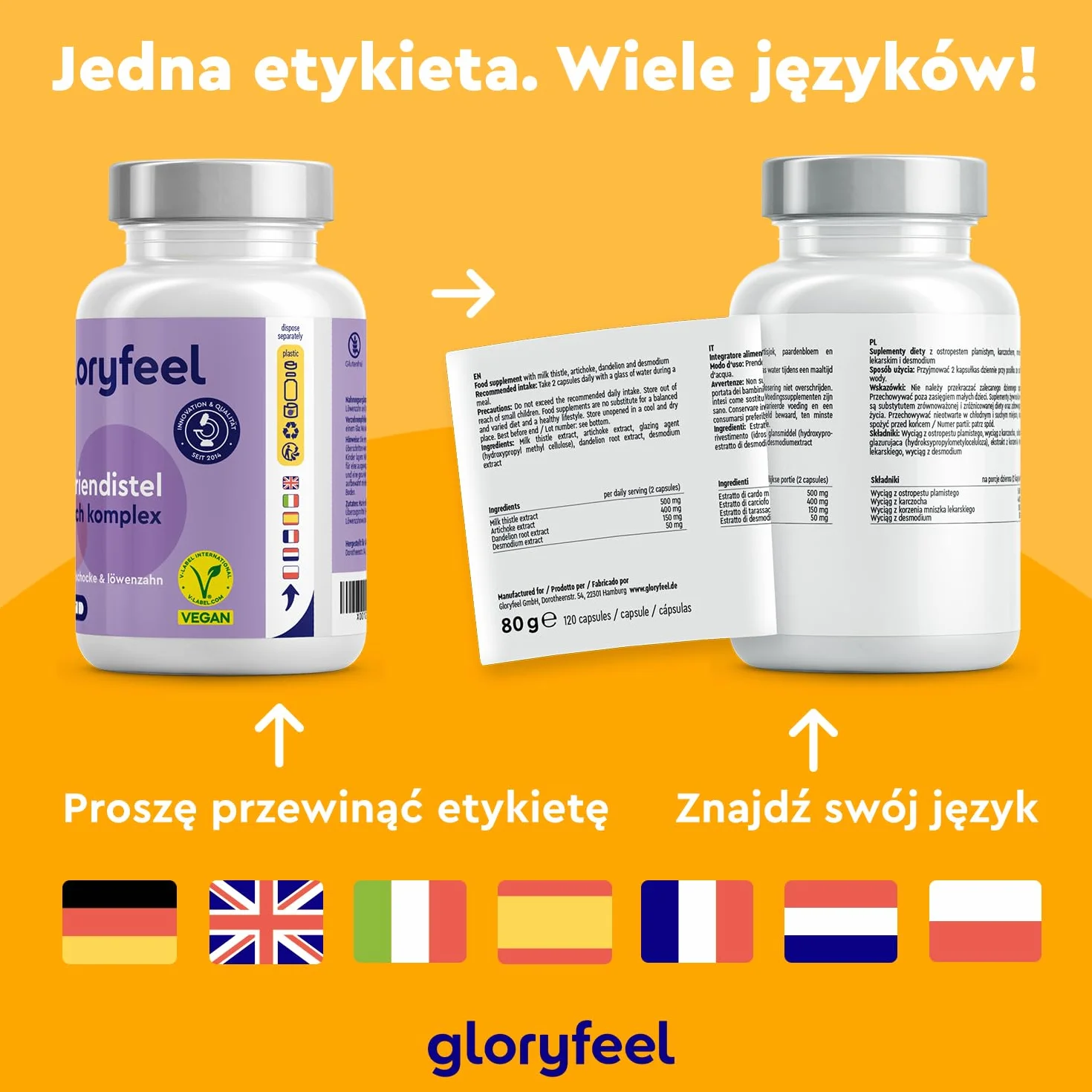 Ostropest plamisty 500 mg z karczochem 400 mg mniszkiem lekarskim desmodium 120 kapsułek sylimaryna