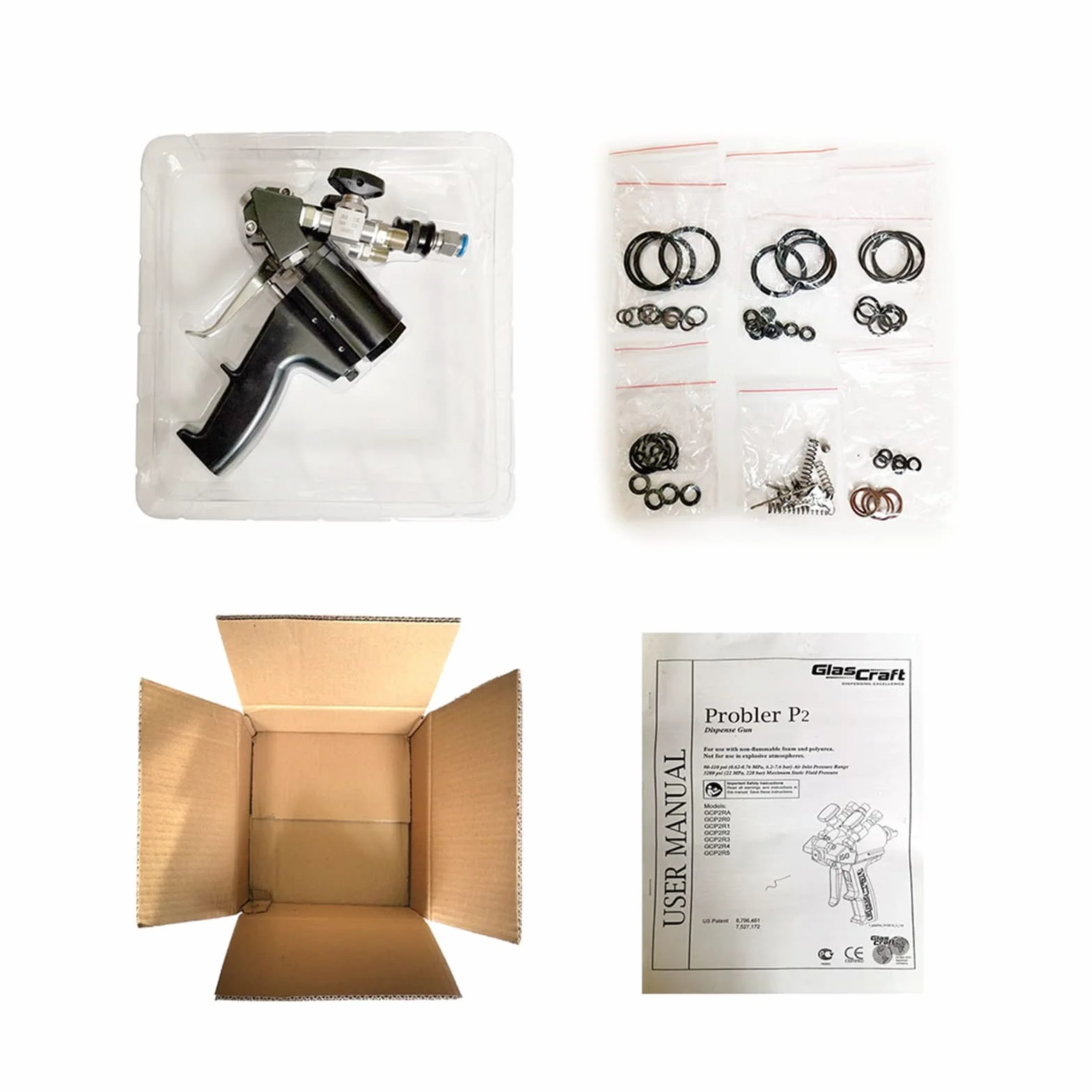 Pistolet natryskowy P2 PU Pistolet natryskowy do pianki poliuretanowej Czyszczenie powietrzem Odlewany aluminiowy uchwyt z akcesoriami