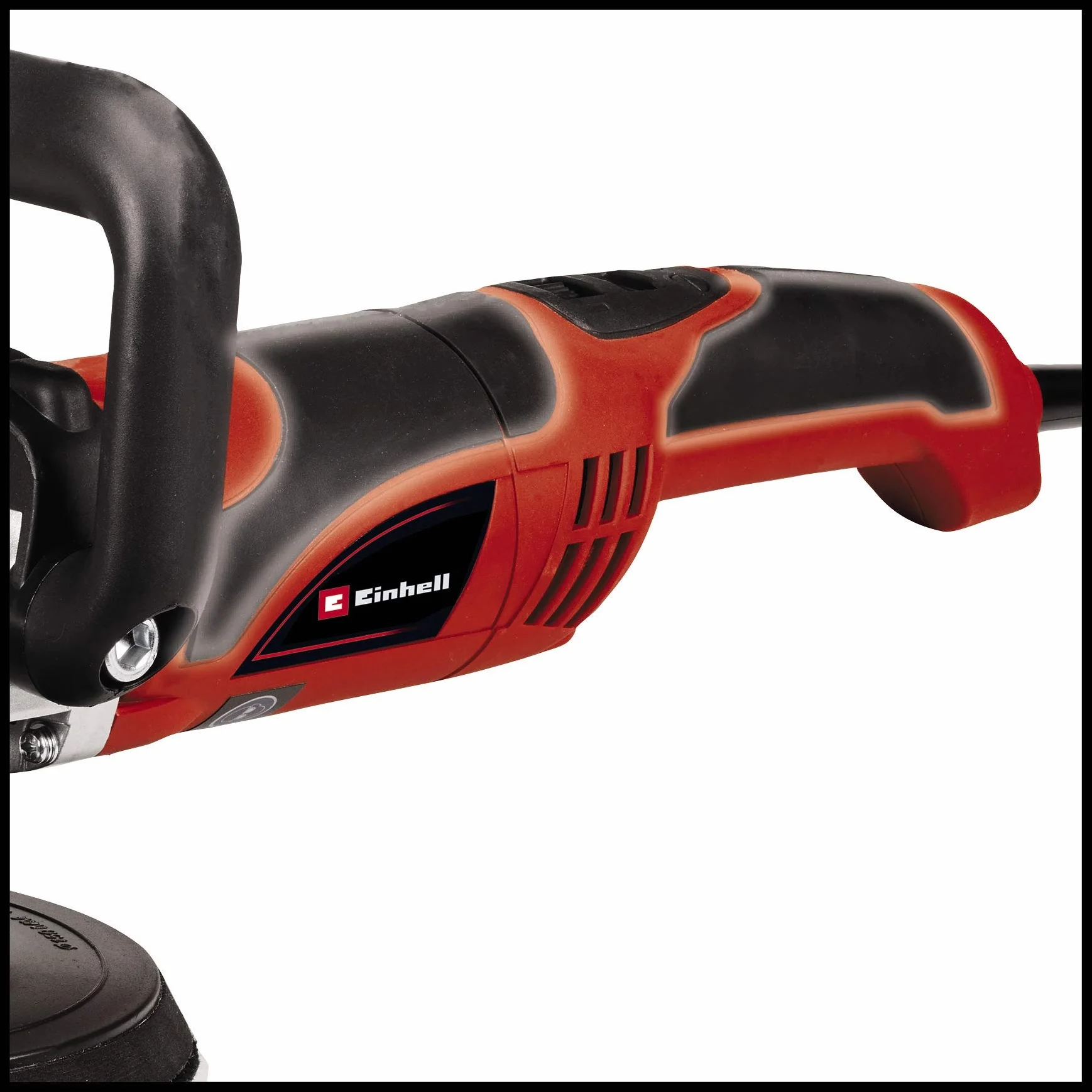 Einhell Szlifierka CC-PO 1100/150 E (1100 W, 150 mm talerz polerski, mocowanie na rzep do akcesoriów, w zestawie nasadki piankowe, papier ścierny, syntetyczna osłona polerska)
