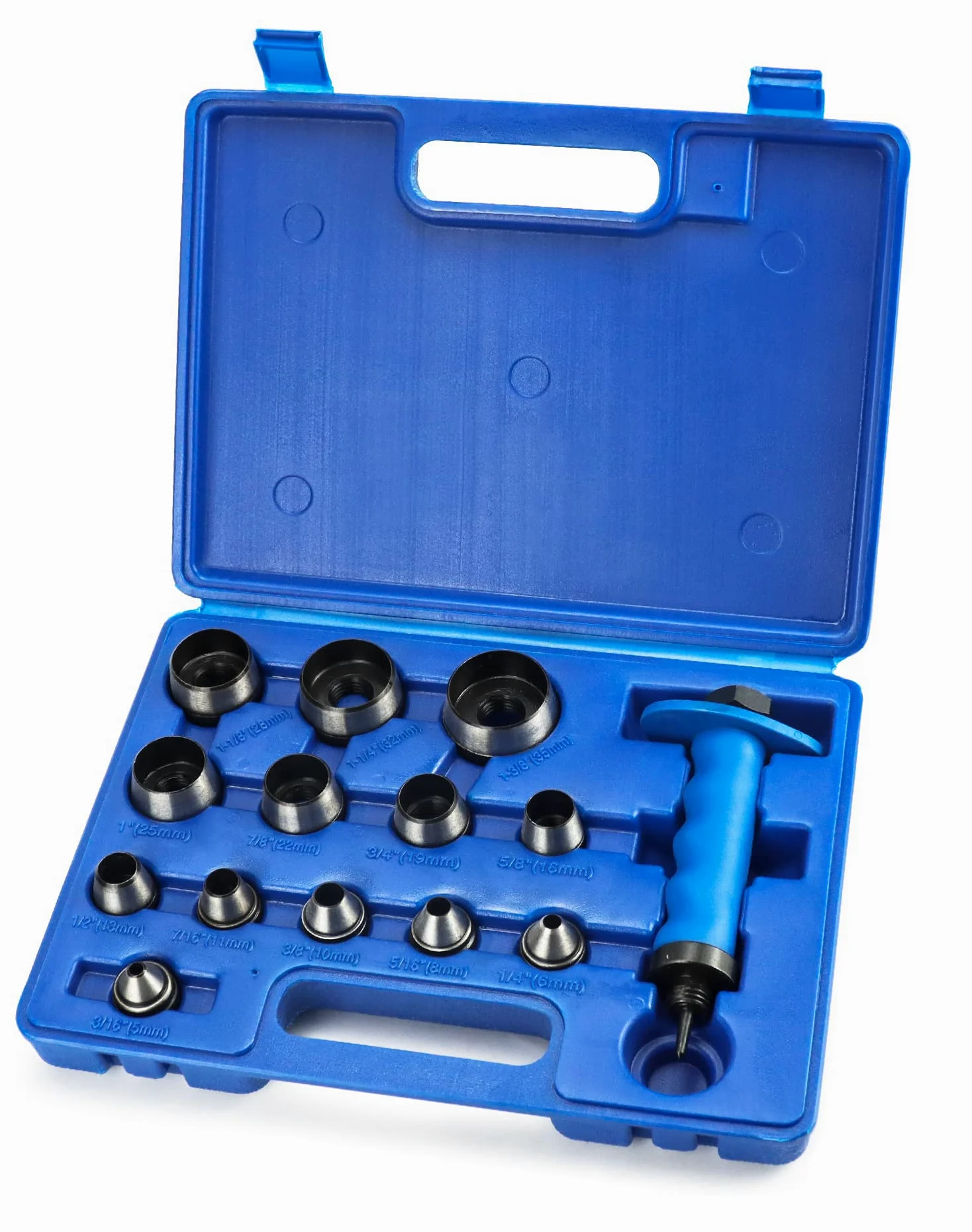 QWORK® 14-częściowy zestaw dziurkaczy 5-35 mm, zestaw dziurkaczy, narzędzie do dziurkowania