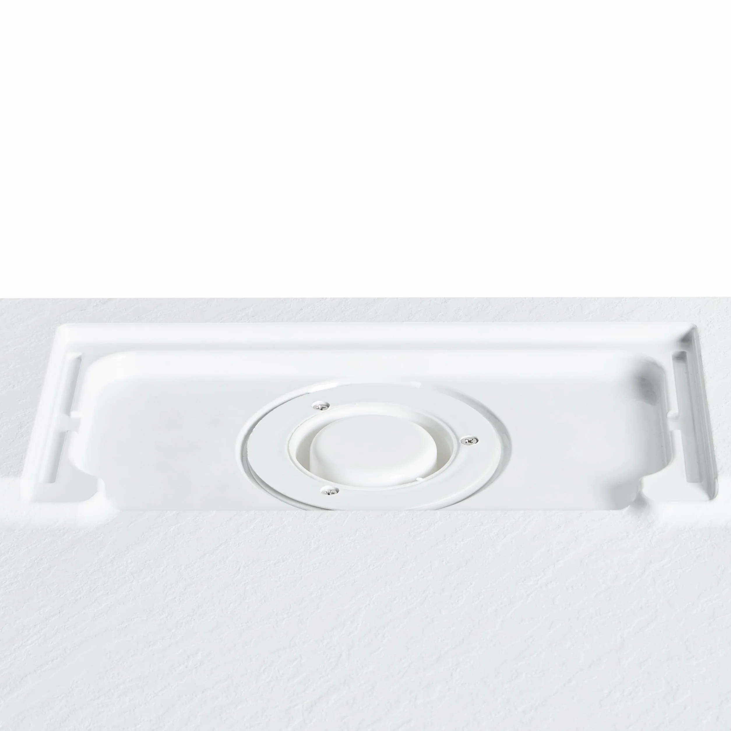 Brodzik prysznicowy z syfonem z materiały SMC biały efekt naturalnego kamienia 80 x 80 x 3 cm Azzurro