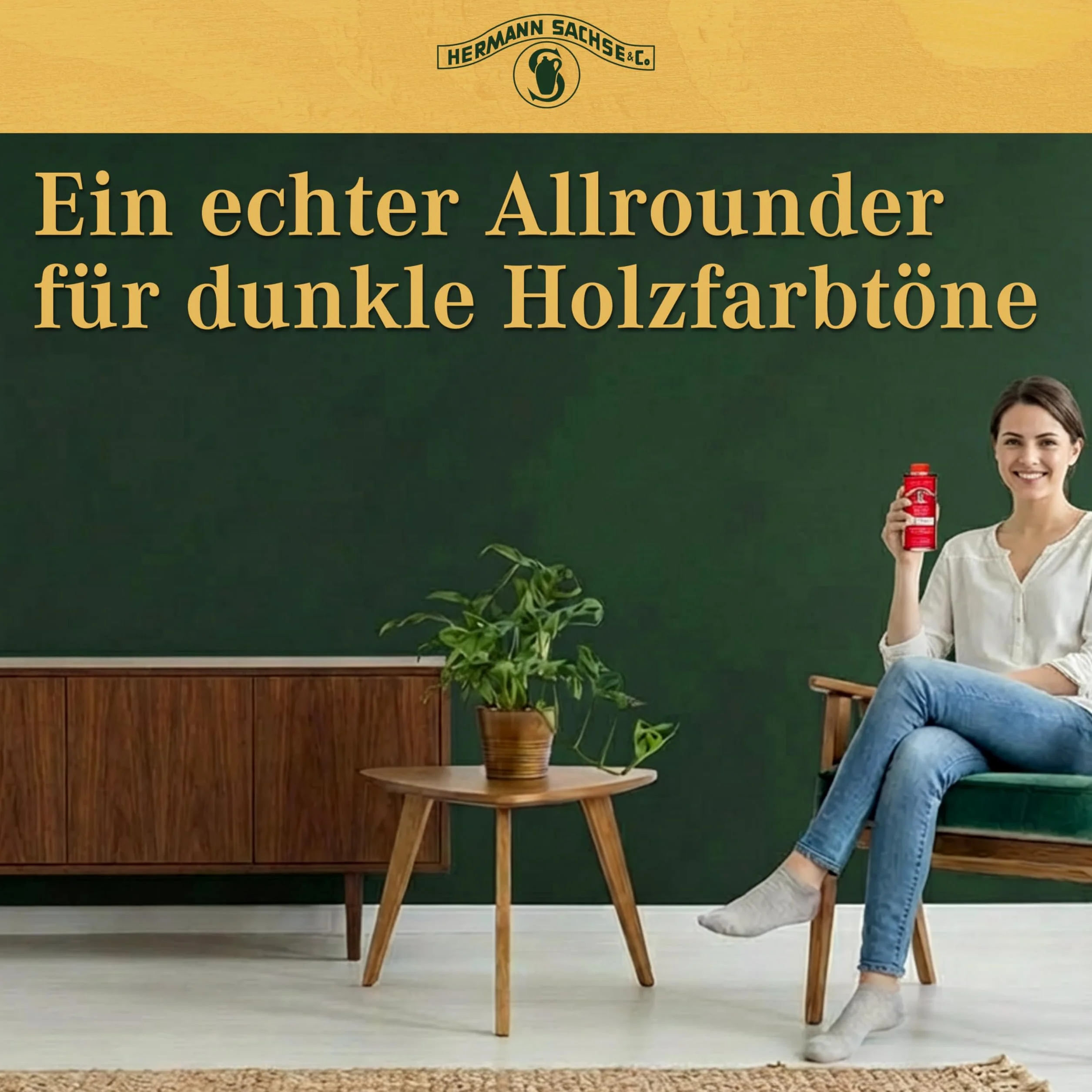 Hermann Sachse Środek do pielęgnacji mebli "Schleierfrei" 250 ml – czyszczenie i pielęgnacja ciemnych mebli antycznych i politura do mebli – idealna dla duńskich klasyków mebli