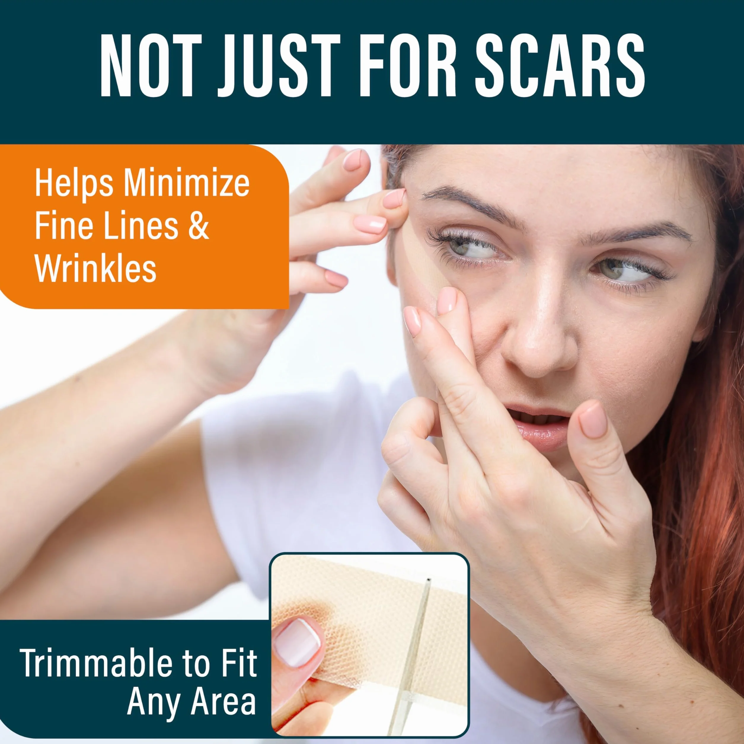 NUVADERMIS Silicone Scar Sheets for Surgical Scars, C-Section, Keloid – Medical Grade Silicone Tape, Reusable