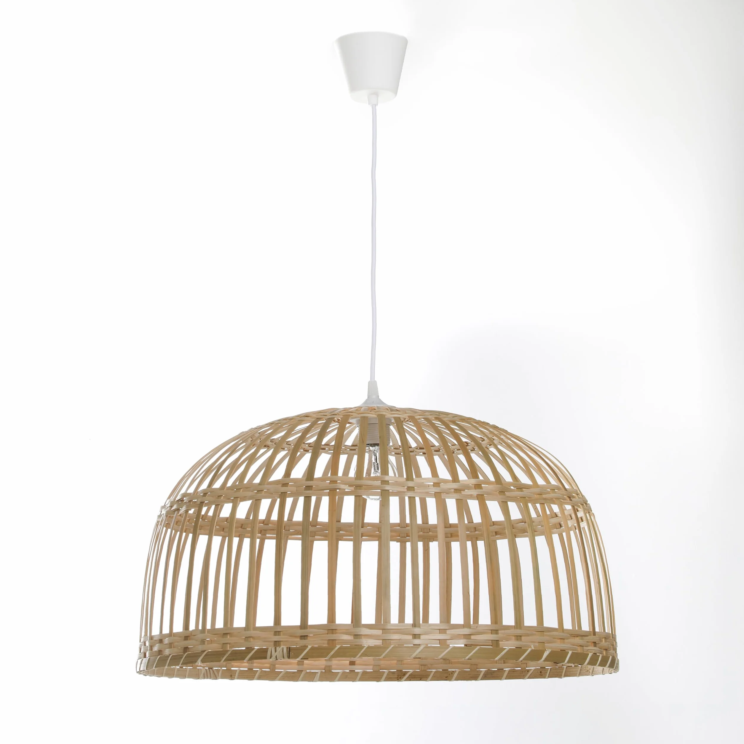 Lussiol 250491 lampa wisząca, bambus, 60 W, naturalna, Ø 60 x wys. 33 cm