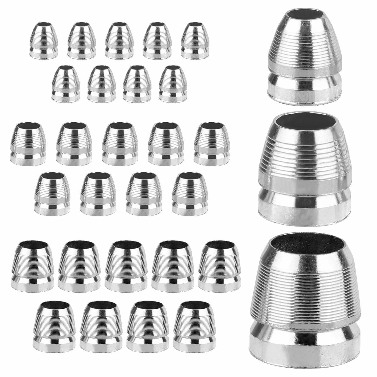 30 Szt. Zestaw Klinów Siekiery Okraglej, 10mm,12mm,14mm Solidny Klin Siekiery ze Stali Weglowej Akcesoria do Mlotka Metalowego do Wzmacniania