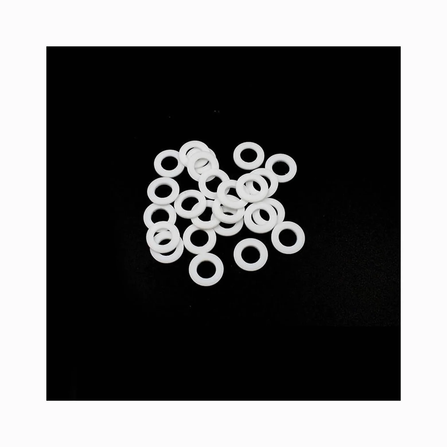 Podkładki płaskie PTFE, Zestaw 10 białych uszczelek z płaskim pierścieniem PTFE o średnicy 2 mm od M6 do M45 do węża i kranu O(M30x39x2mm)