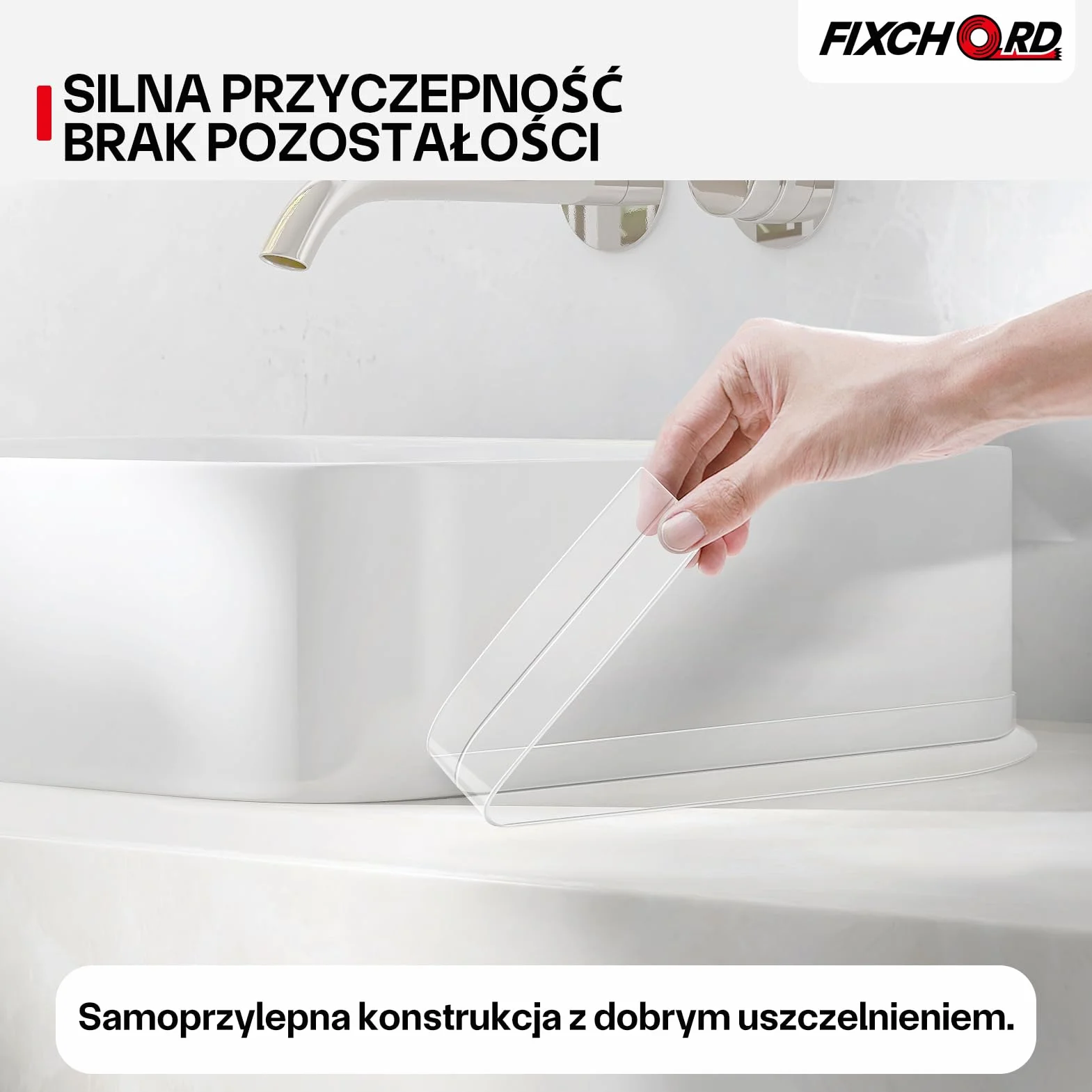 Samoprzylepna taśma uszczelniająca, 1 rolki taśma uszczelniająca, Wodoodporny, Przezroczysty Taśma uszczelniająca do kuchnie, łazienki, toalety z narzędziem uszczelniającym 3.2m*38mm