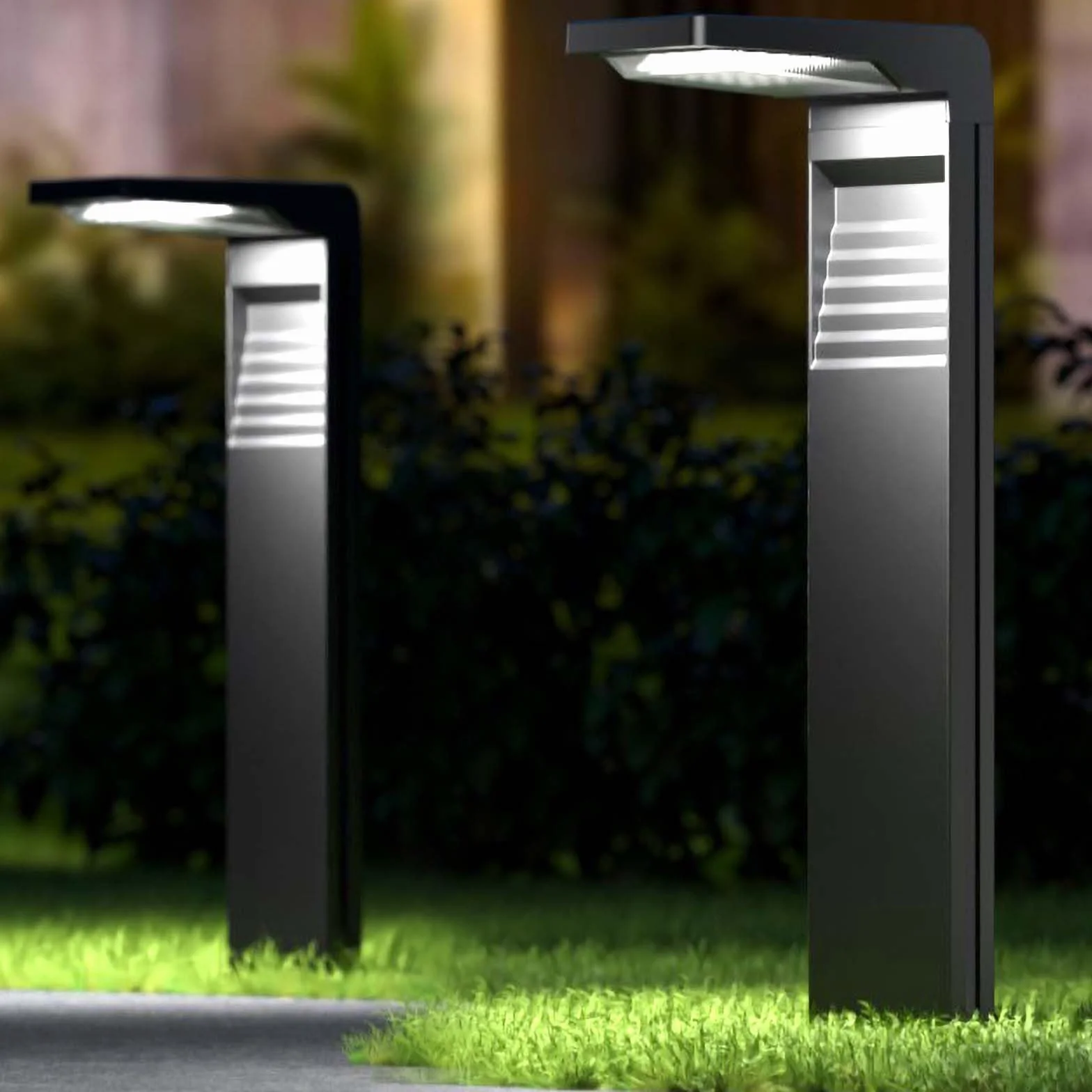 OUSFOT Zewnętrzne światła Słoneczne Wodoodporne 2 Sztuki Zewnętrzne Reflektory Słoneczne IP65 30LED na Ziemię z 2 Trybami Oświetlenia Scieżki Ogrodowej