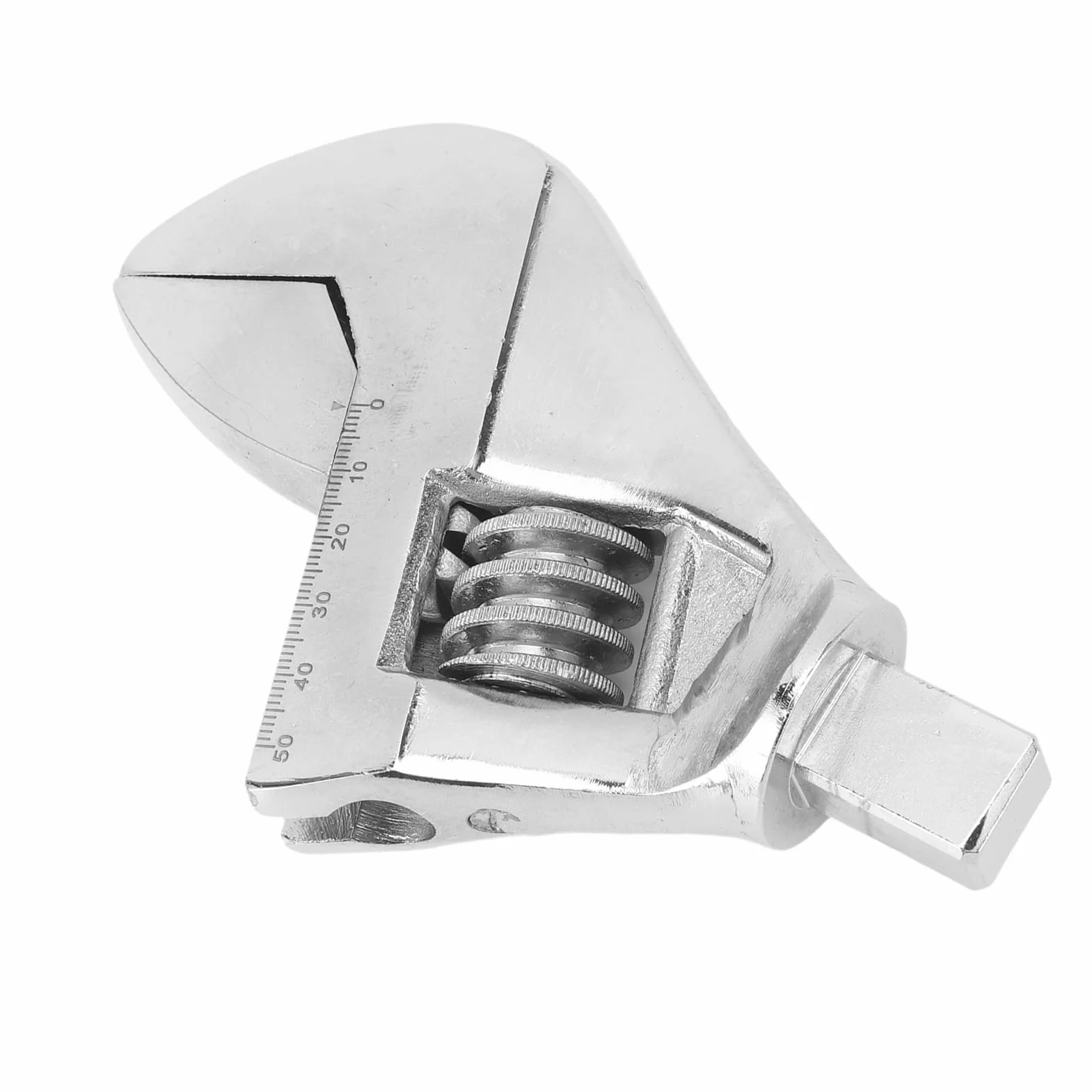 Głowica Wymienna Klucza Głowica Klucza Nastawnego Stal Chromowo-wanadowa 14x18 Mm Port Kwadratowy Duży Otwór ze skalą do Użycia Dynamometrycznego w Naprawach Przemysłowych (0–48 mm / 0–1,9