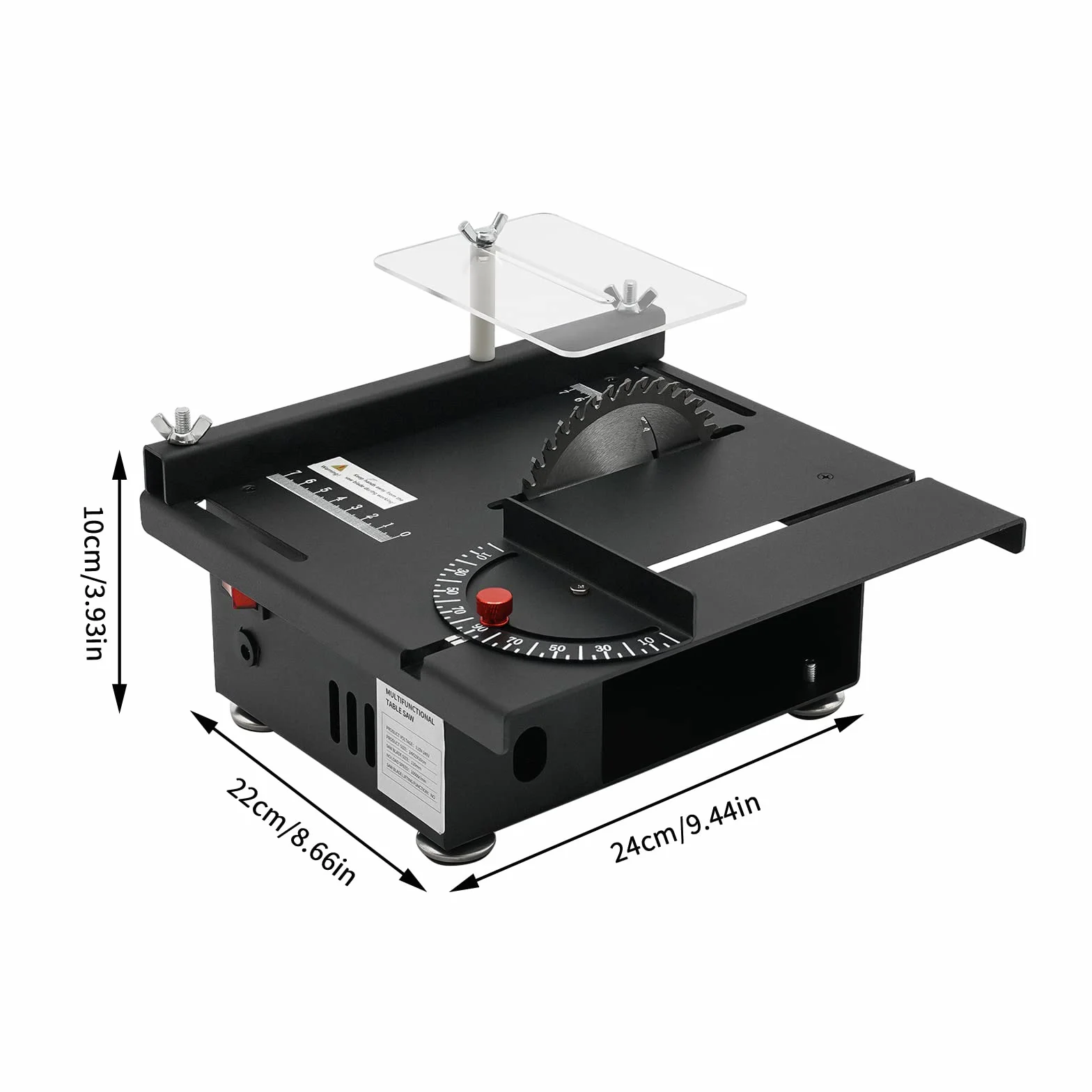 Mini stołowa pilarka tarczowa, 200 W, 7-biegowa regulowana prędkość, 10 000 obr./min, wielofunkcyjna przenośna precyzja, miniaturowe pilarki tarczowe do samodzielnego wykonania, 0-90°