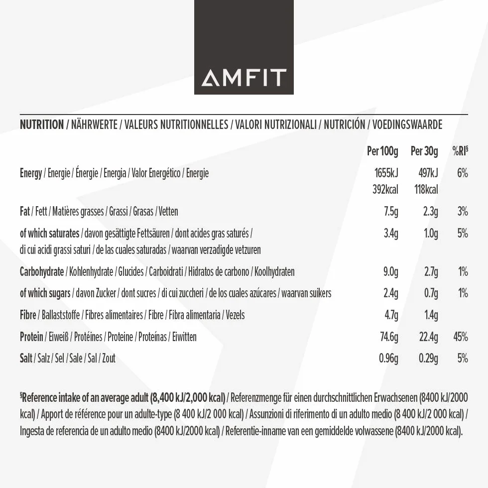 Marka Amfit Nutrition Amfit Nutrition Białko serwatkowe w proszku, orzech laskowy i czekoladowy, 33 porcje, 1 kg (1 sztuka)