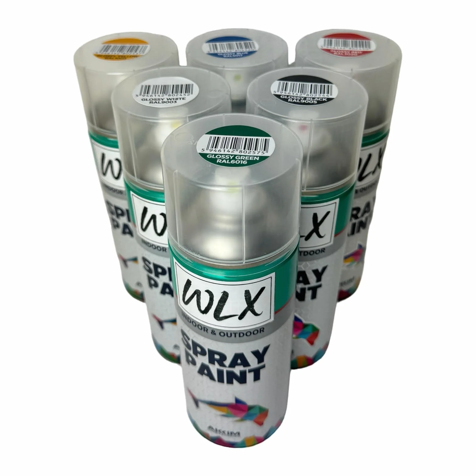 WLX Farba w sprayu czarna matowa (zestaw 2 szt.) po 400 ml. Szybkoschnąca puszka w sprayu. Farba w sprayu, lakier w sprayu, lakier lakierowy, farba graffiti, puszka sprayu. Kolor RAL
