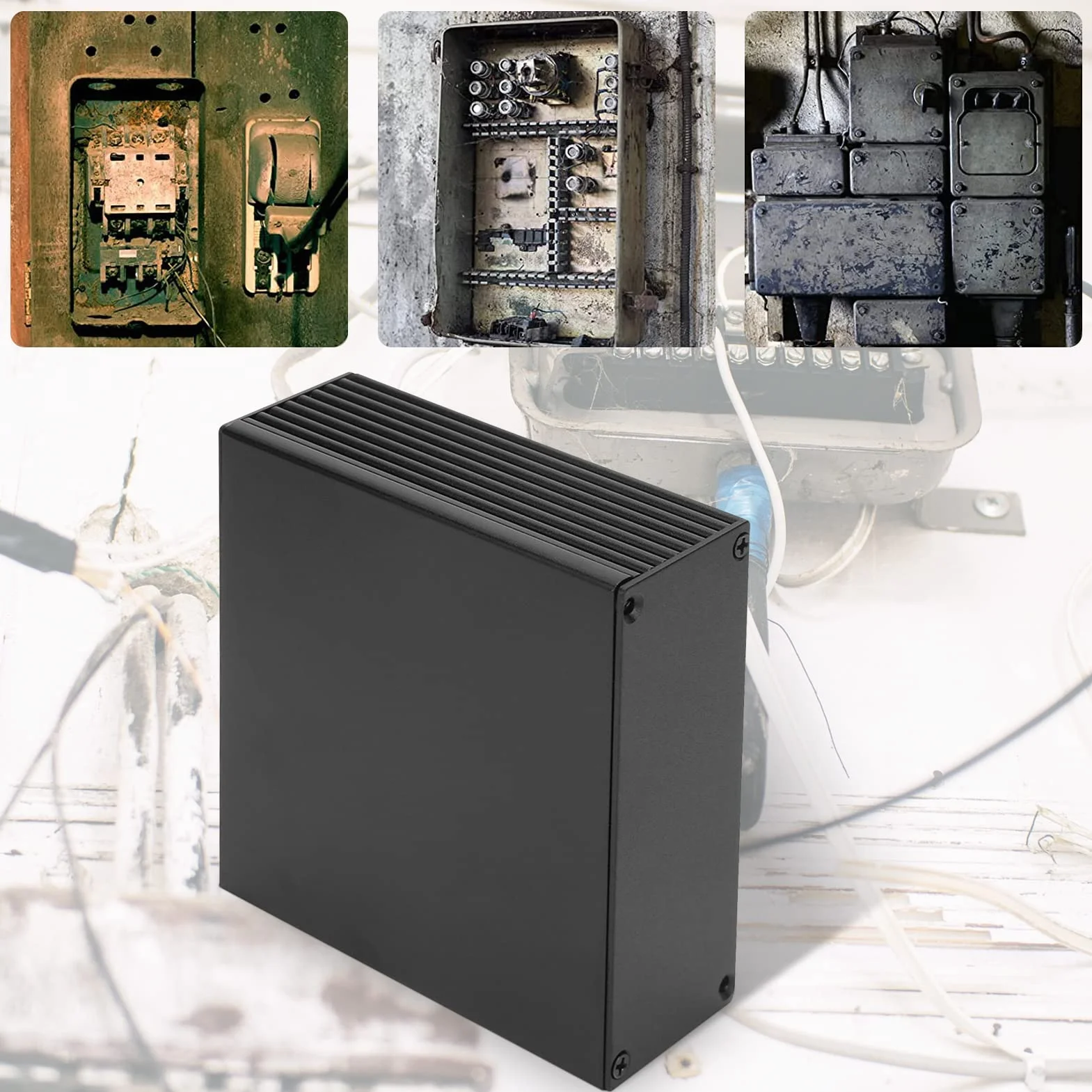 Aluminiowa skrzynka chłodząca, płytka drukowana, pudełko na instrumenty PCB DIY elektroniczna obudowa projektowa do produktów elektronicznych