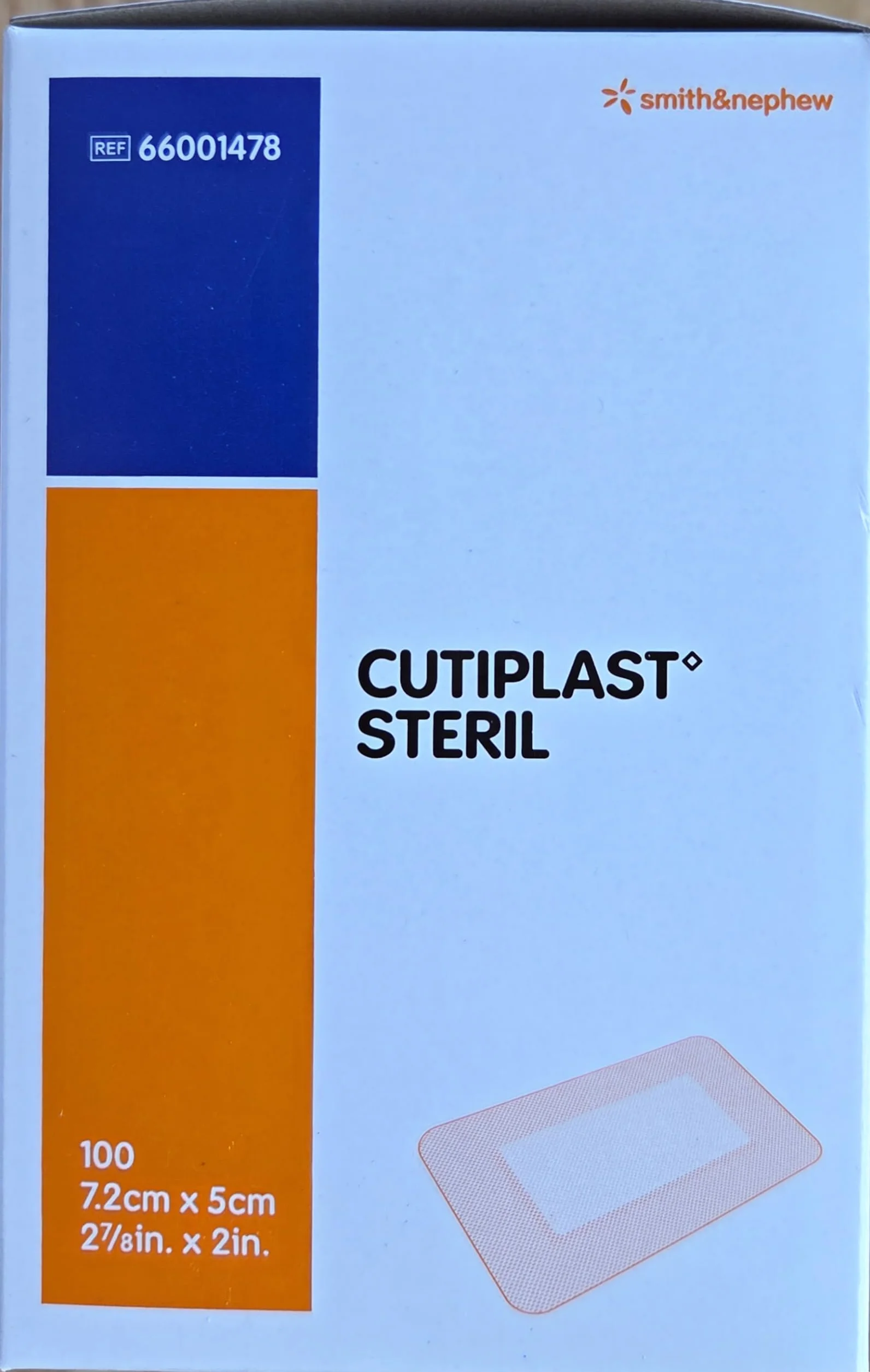 CUTIPLAST sterylny opatrunek na ranę 7,2 cm x 5 cm 100 szt