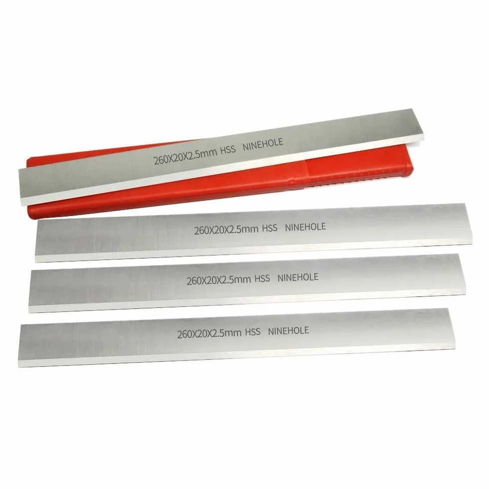 4 sztuki HSS 260mm Noże do strugarki Dla rabot Lurem 260 i Kity 260, 260mm Ostrze płaszczyzny do Planierka Dla Maszyny do obróbki drewna, 260 x 20 x2.5mm