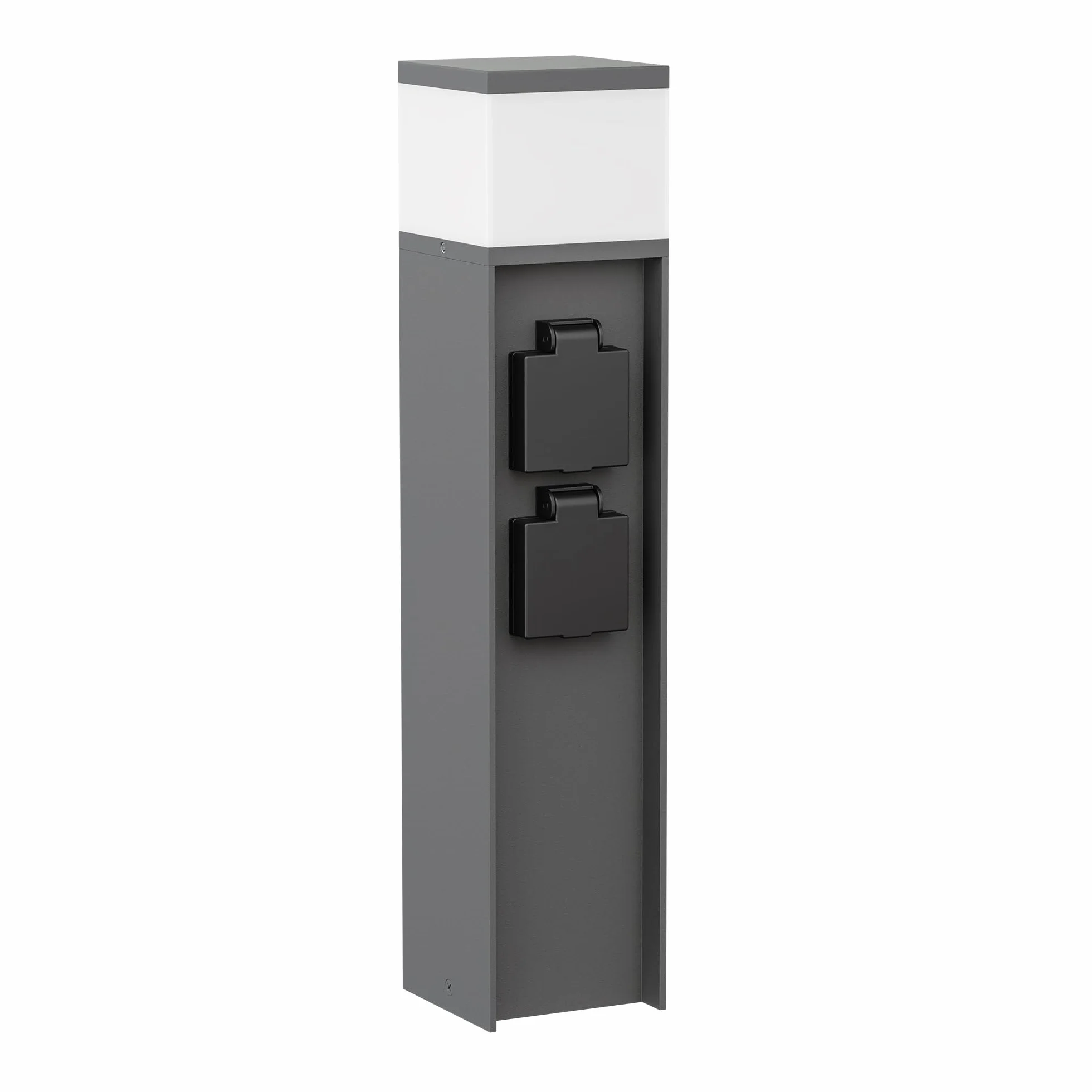 ledscom.de Słupek oświetleniowy PODEL 39 cm antracyt 2 gniazda G9 596 lm biały