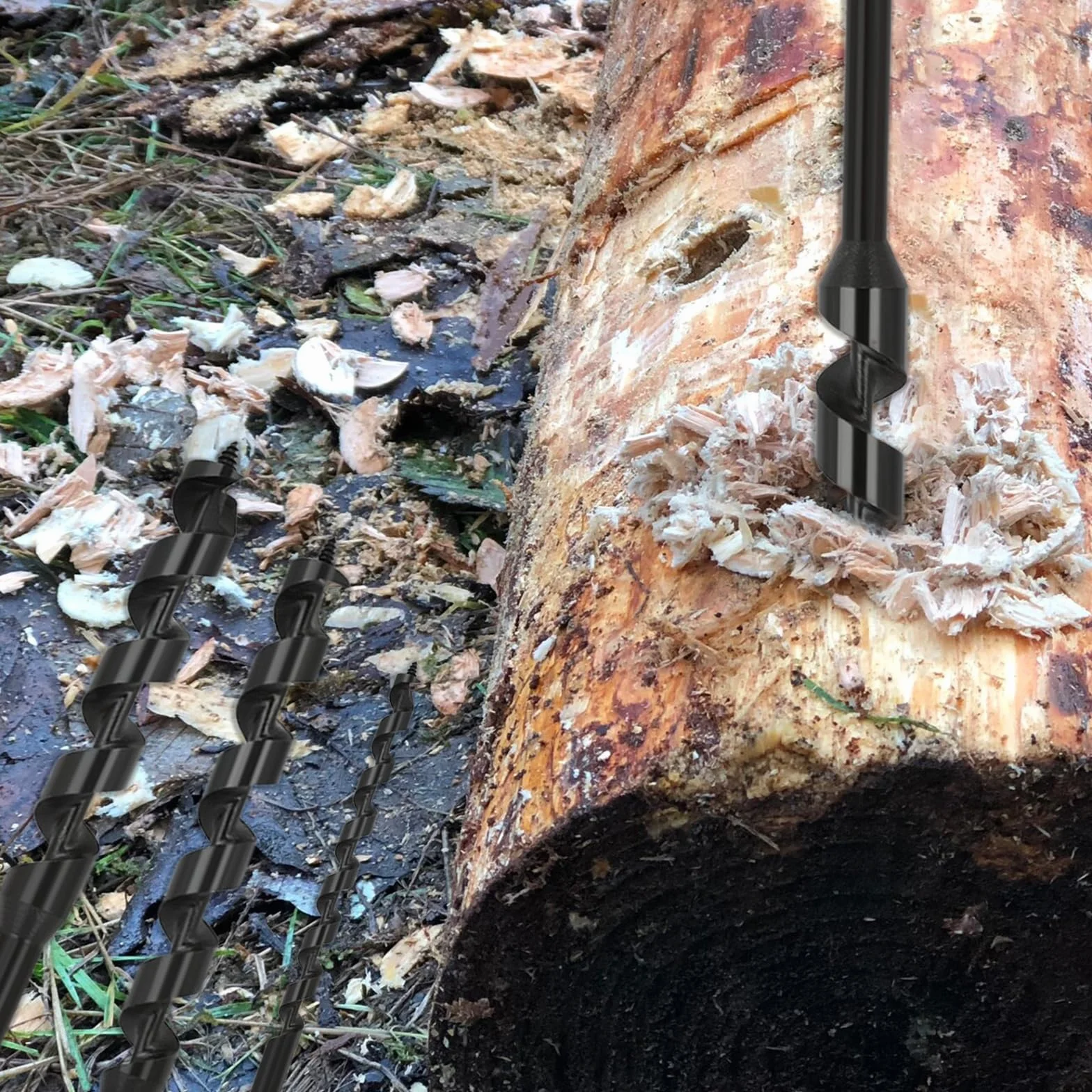 AUSTUFF Wiertło do drewna, wiertło do drewna Scotch Eye, do plecaka, na kemping, do aktywności na świeżym powietrzu, wędrówek i obróbki drewna, survival (4 szt.)