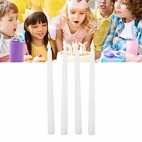 Świece LED 13 szt. Świece LED Bezdymne Bezpłomieniowe Bezpieczne, Przyjazne dla środowiska Ciepłe światło Elektryczna świeca Stożkowa LED (WHITE)