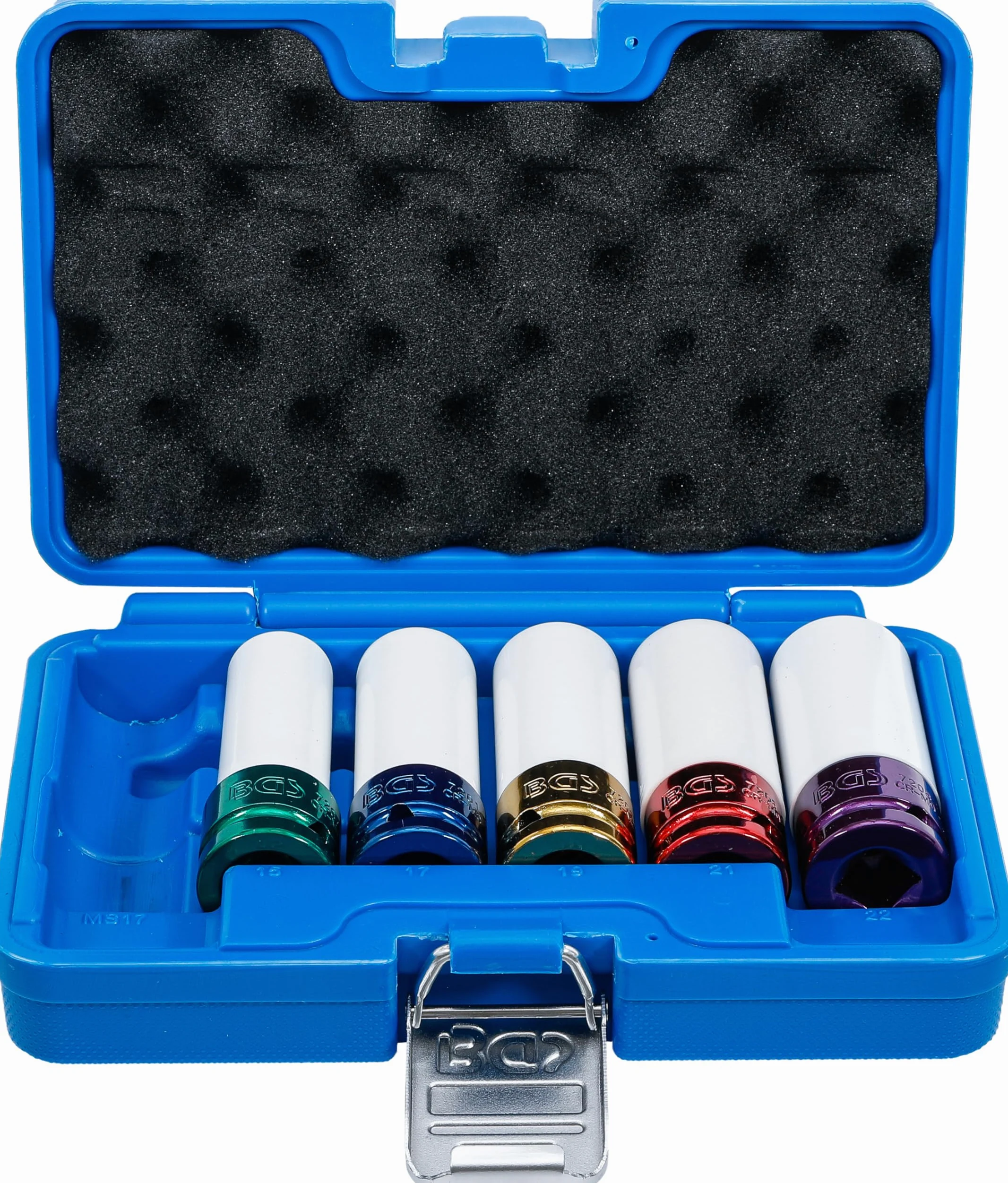 BGS 7307 | Zestaw ochronnych nasadek udarowych | 12,5 mm (1/2") | 15/17 / 19/21 / 22 mm / MS17 | 6 szt.