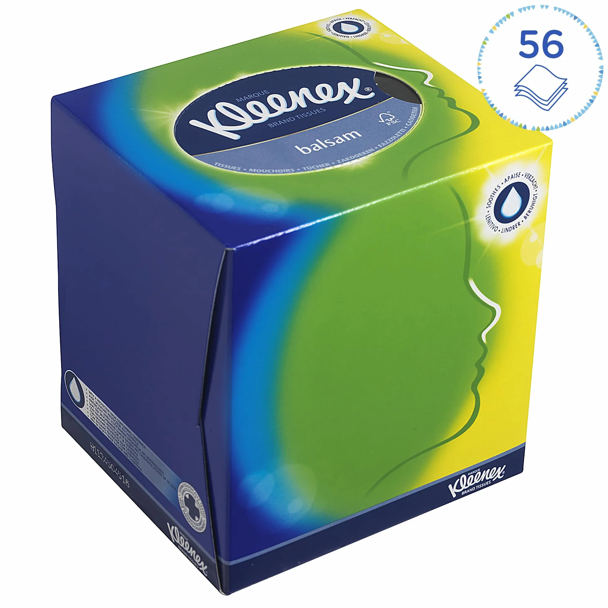 Chusteczki do twarzy w kostce Kleenex 8825 — białe, 3-warstwowe, 12 x 56 (672 arkusze)