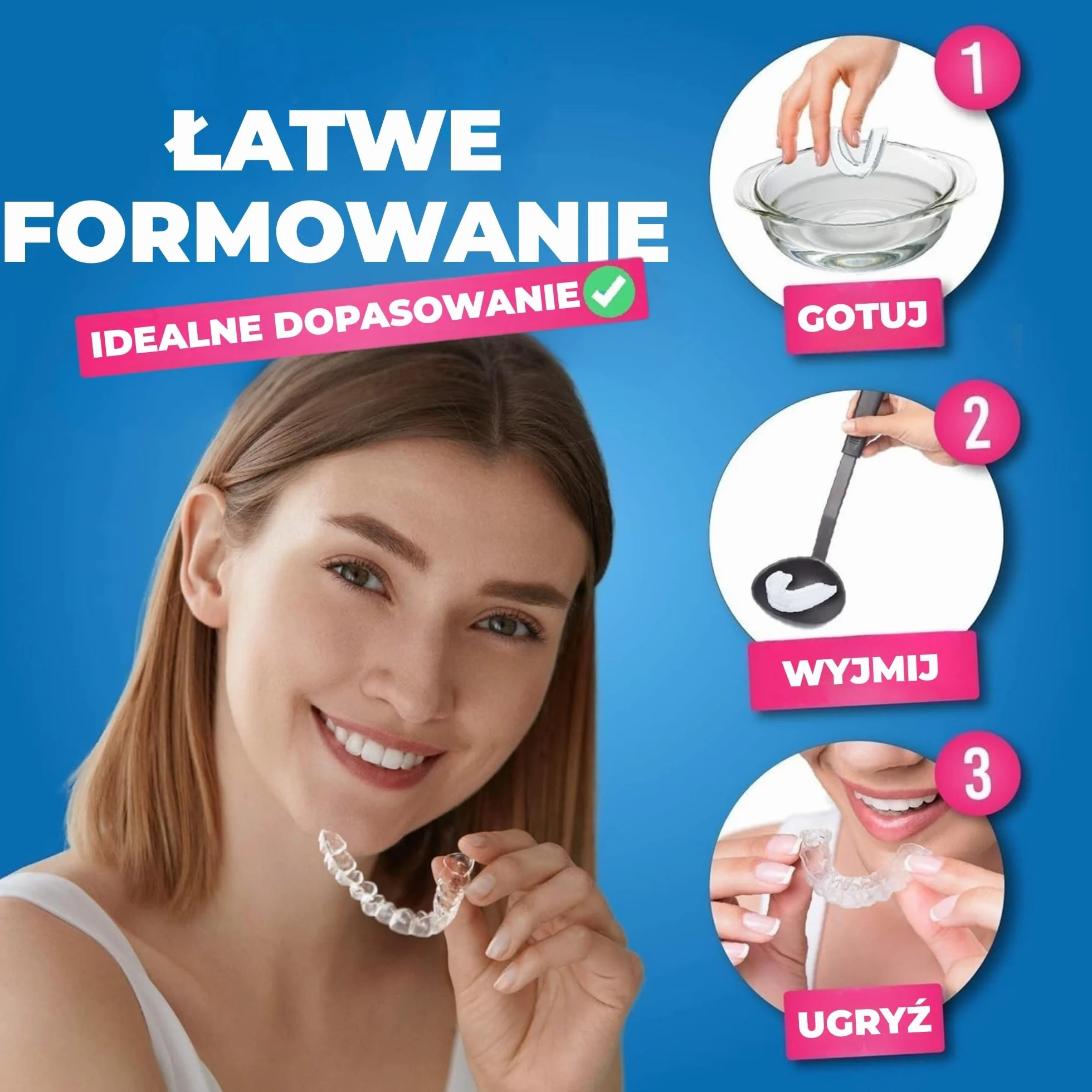 HONEYBULL Maski do szlifowania na bruksizm, taca wybielająca, osłona, mieszanka, 6 sztuk