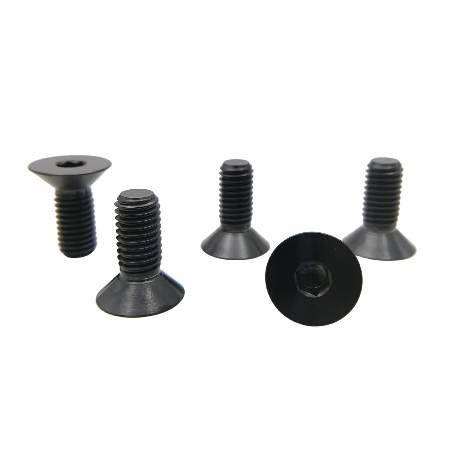 RISON wkręty z łbem sześciokątnym GR5 M4 x 0,7 x 15 mm tytan do roweru MTB 5 sztuk