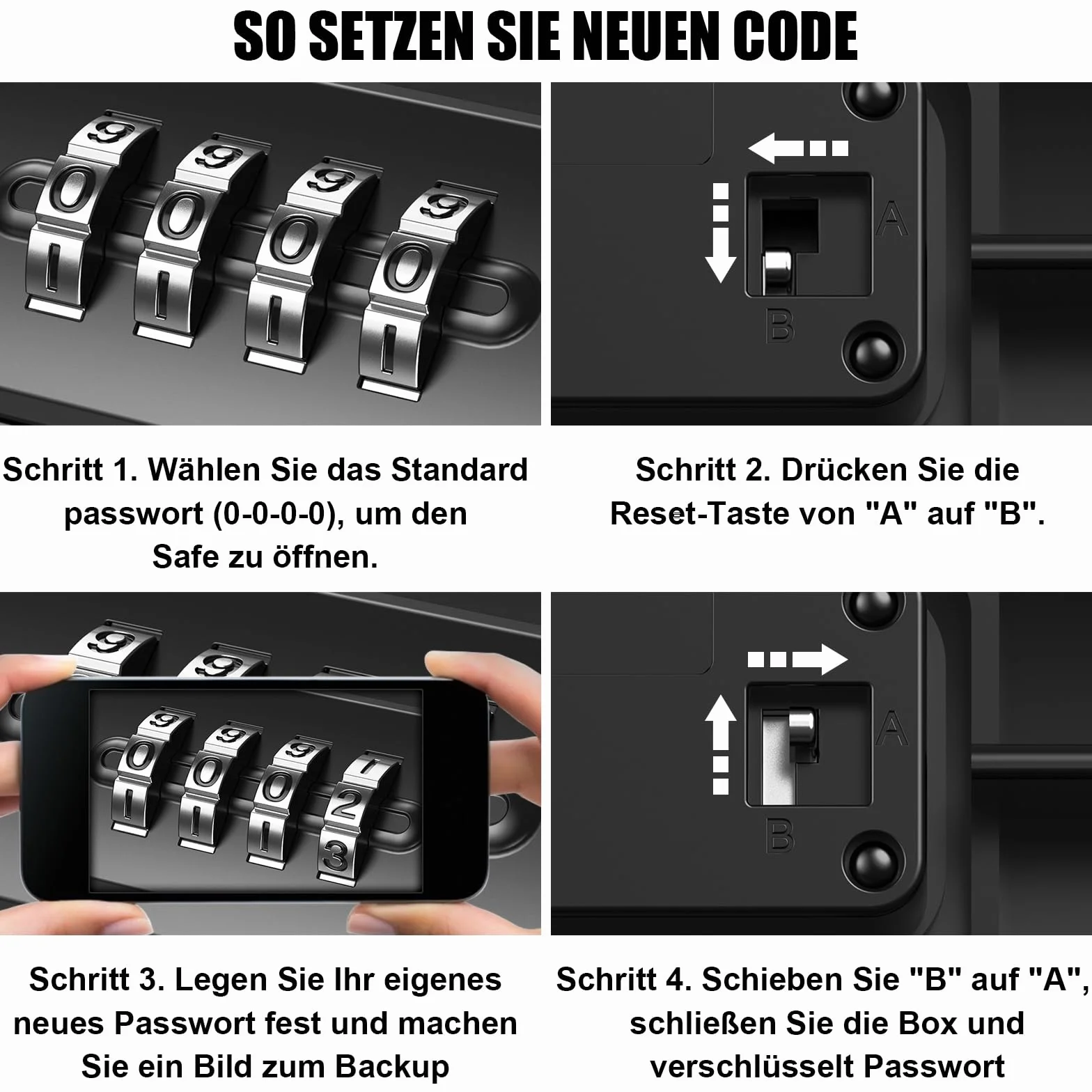 Diyife Przenośny Sejf, [Wodoszczelny] 4-Cyfrowy kod Numeryczny, Bezpieczne Pudełko Bezpieczeństwa na Zewnątrz, z Zdejmowaną linką Drucianą o Grubości 6mm