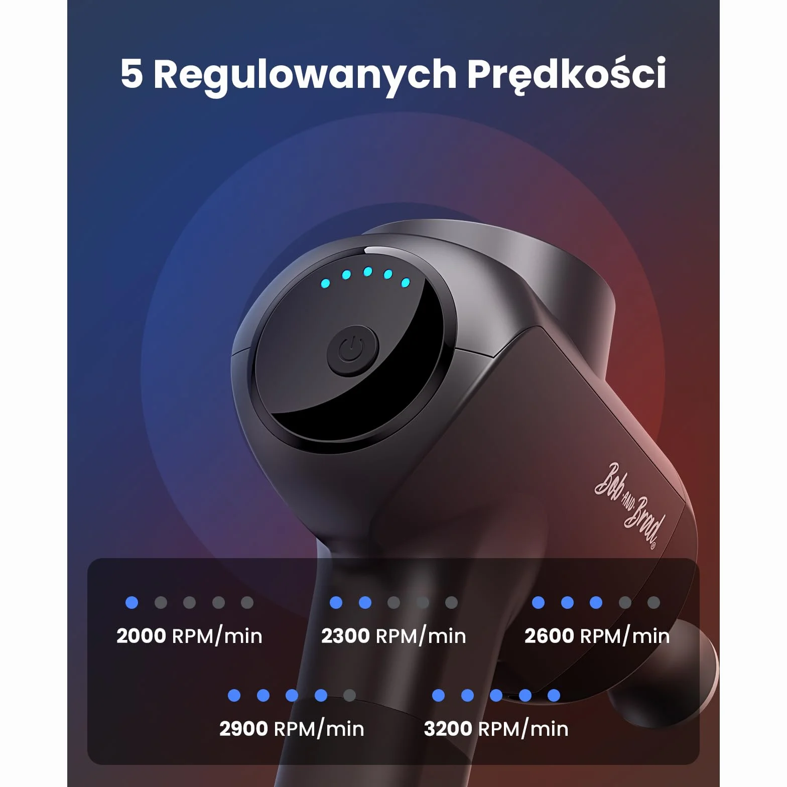 Bob and Brad X6 Pro Max pistolet do masażu z funkcją ciepła i zimna, Massage Gun 11 mm amplituda, metalowa głowica