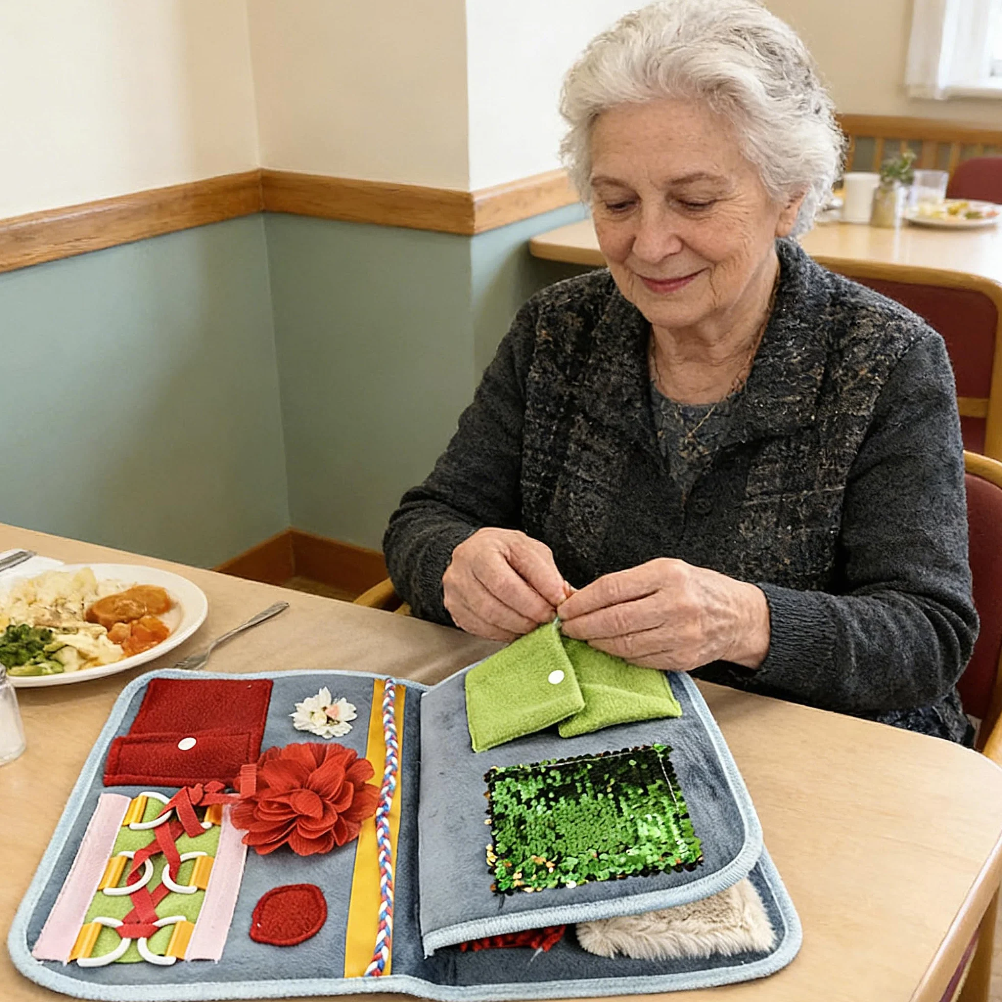 Sensoryczny koc łagodzący dla seniorów z demencją i chorobą Alzheimera