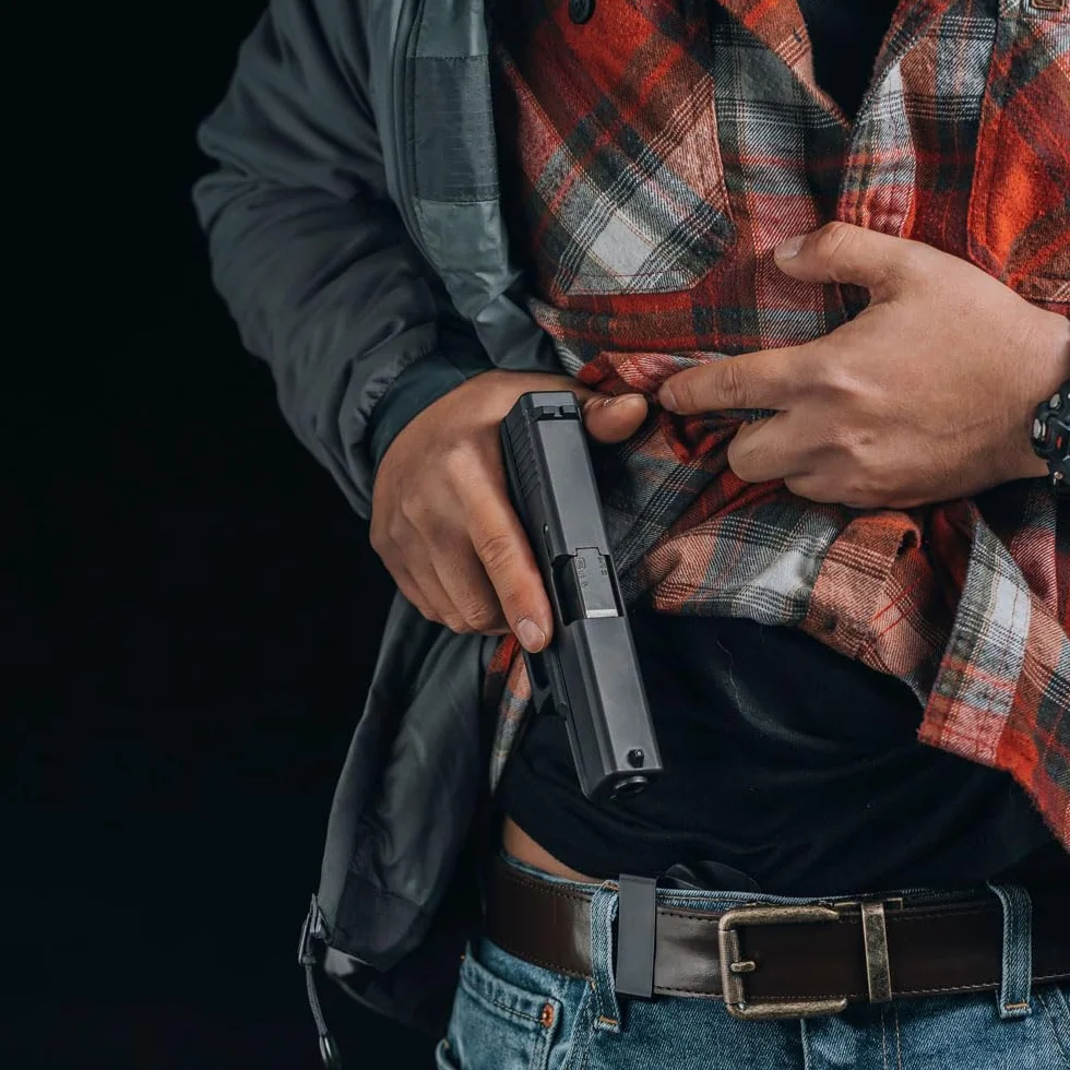 Wewnętrzny ściągacz kabura do Glock17 Glock19 Glock26, IWB kabura pasuje do wszystkich modeli Gen3, Gen4 i Gen5 Glock z komorą 9 mm i wyższą, jak G17, 19, 22, 23, 31, 32, leworęczny, praworęczny,
