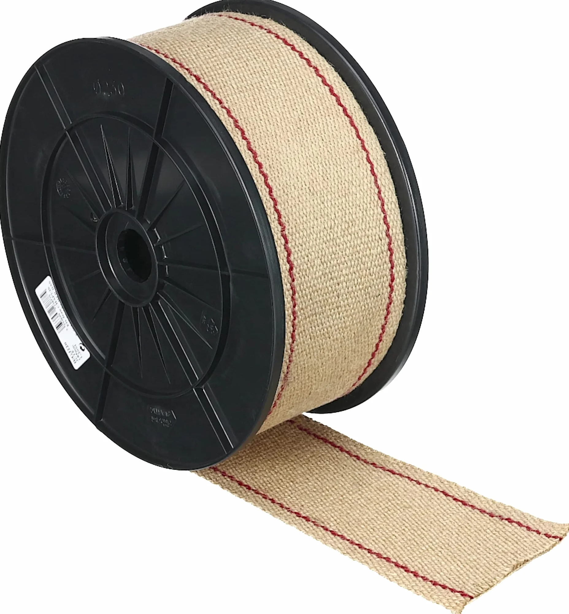 Chapuis B/GJ220 pas jutowy szerokość 85 mm 20 m szpula, kolory naturalne paski czerwony ecru/czerwony