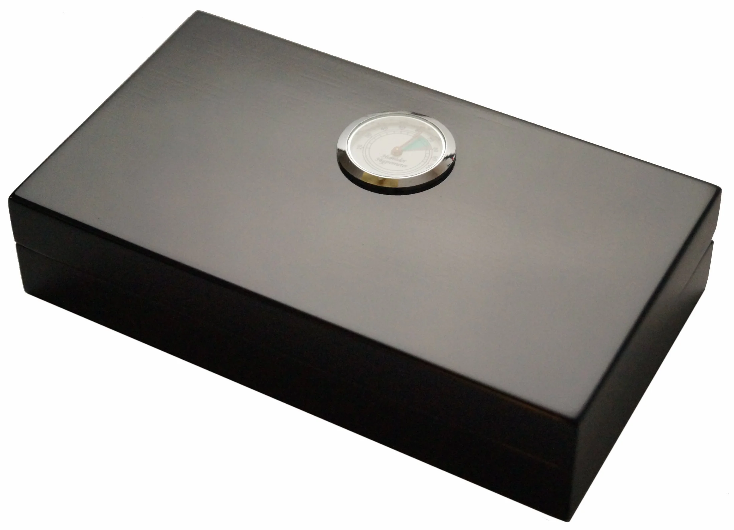 GERMANUS Mini humidor do cygar na podróż, kanapę lub taras w kolorze czarnym z drewnem cedrowym