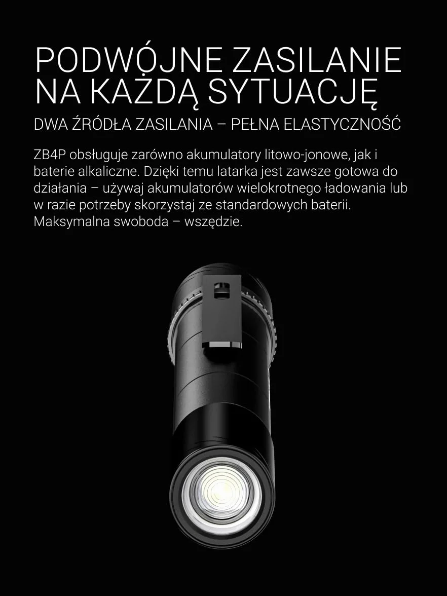 Zweibrüder ZB4P lampa długopisowa, latarka 400 lumenów – kompaktowa mini latarka LED z regulacją ostrości, Dual Functional Optic, ładowana przez USB-C, idealna na co dzień i outdoor
