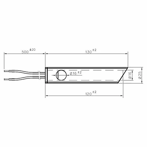 Ferroli Anselmo Cola zapalarka żarowa, do zapłonu pieców na pellet, 350 W, rozmiary 120 mm, 130 mm, średnica 16 mm/25 mm