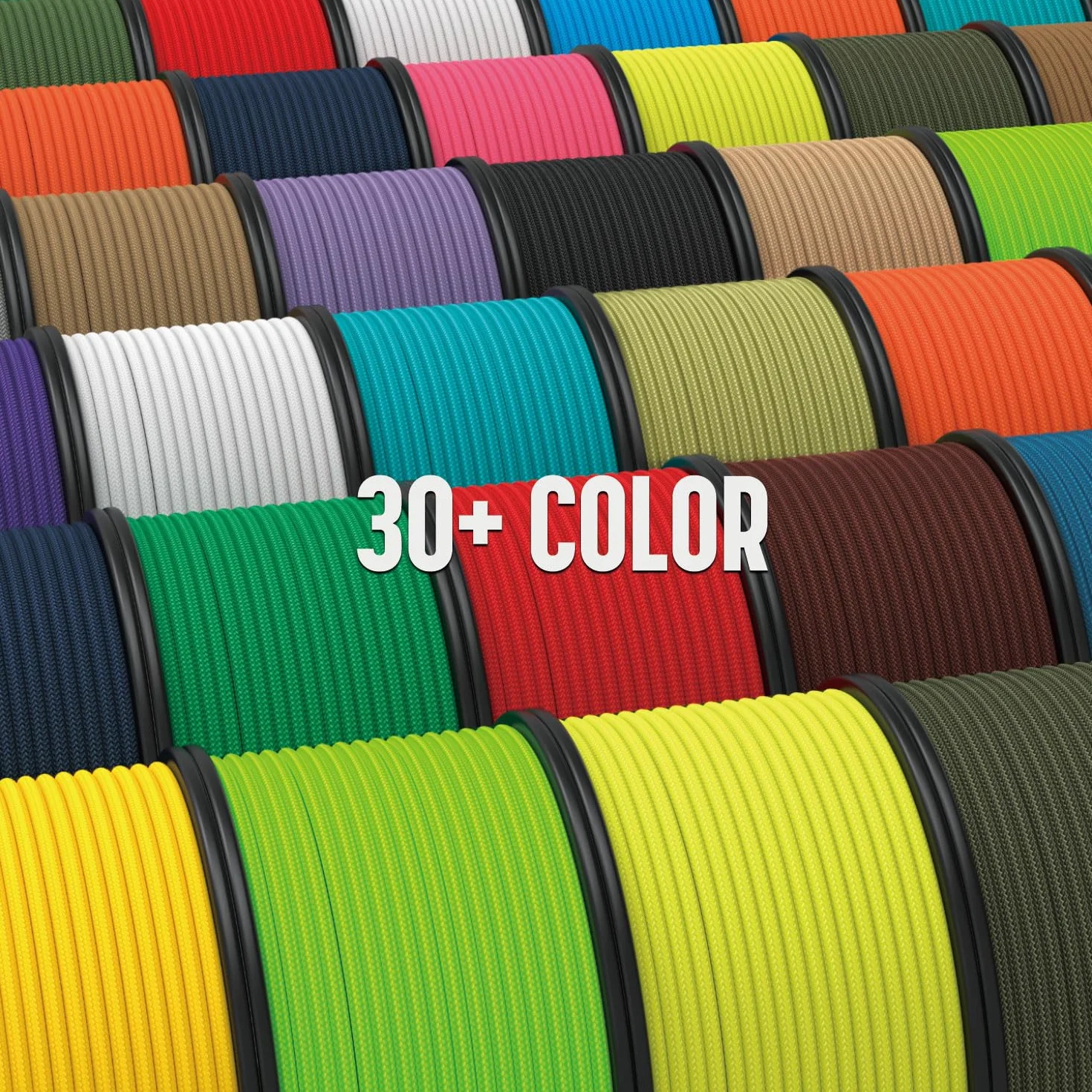 Brotree Paracord 2mm 30M 100% Lina Nylonowa 1-żyłowa Sznurek do Zewnątrz, Rzemieślnicze, Kemping - Obciążenie Niszczące 45kg (Biały)