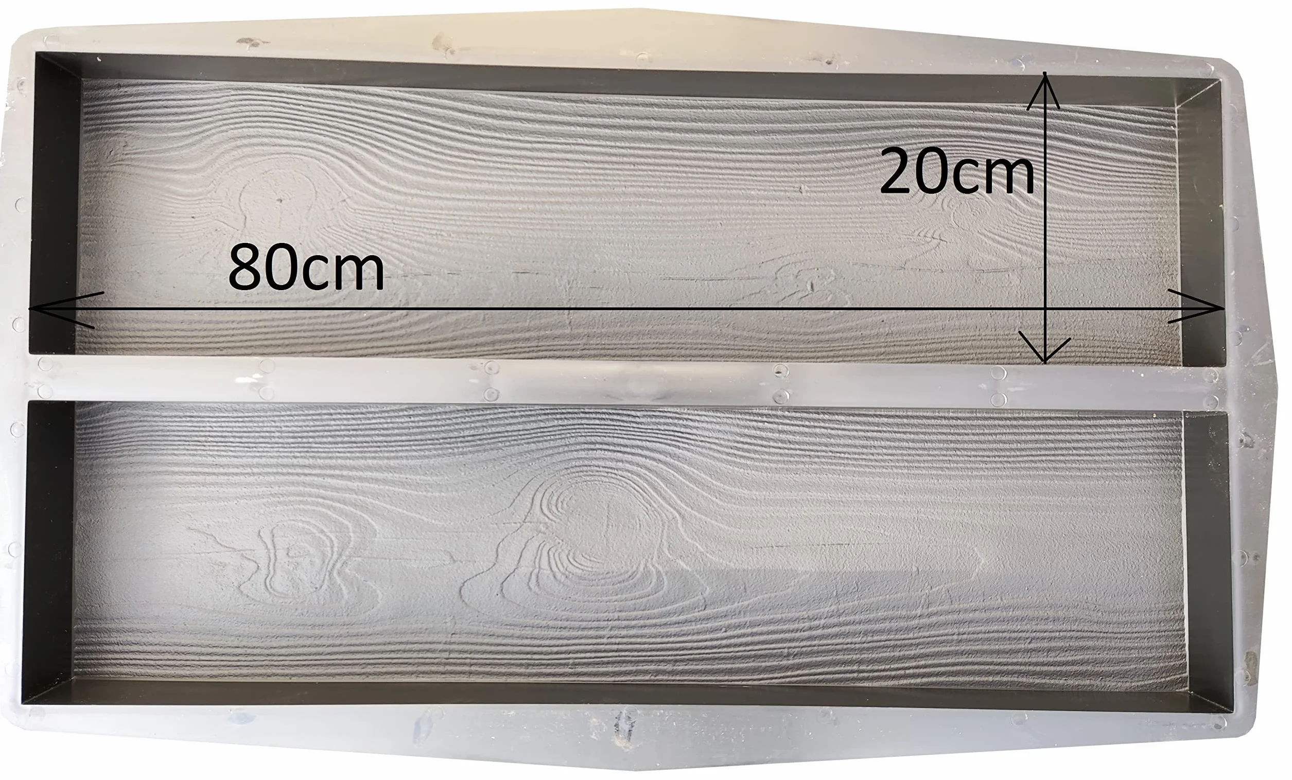 Forma do betonu płyta chodnikowa 80 x 20 x 5,5 cm imitacja drewna wielorazowa
