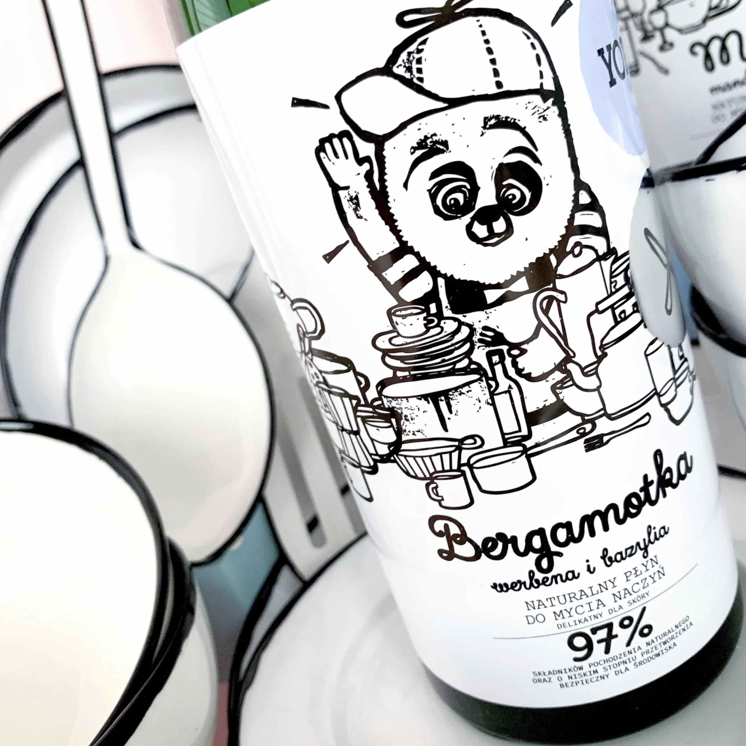 Yope Płyn do mycia naczyń bergamotka, werbena, bazylia, 750 ml