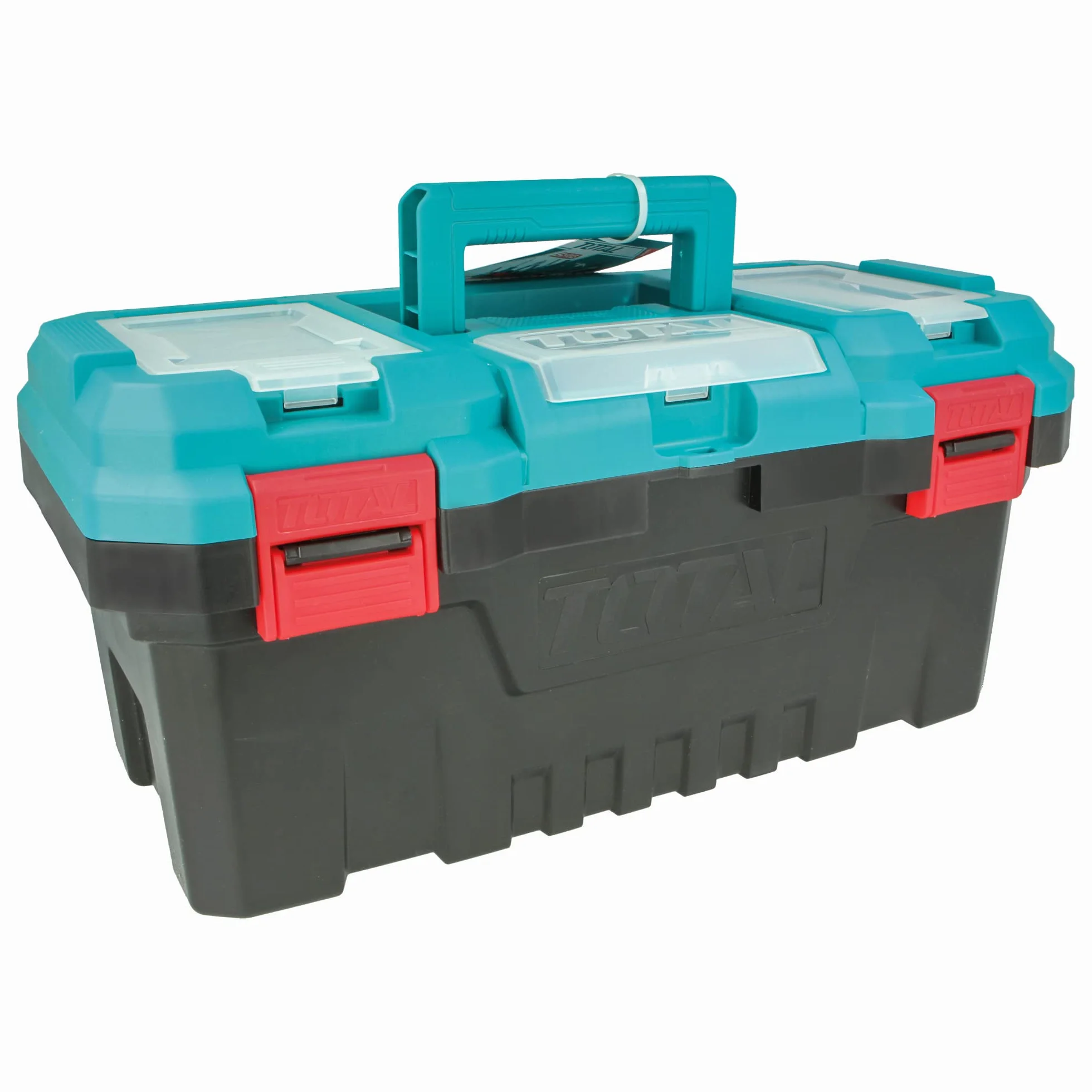 Total Tools - Pudełko z 32 narzędziami 17" (43 cm) | Szczypc, Klucz, Śrubokręt i młotek z grzechotką | Flexometr, końcówki i łuk piły | Tester napięcia