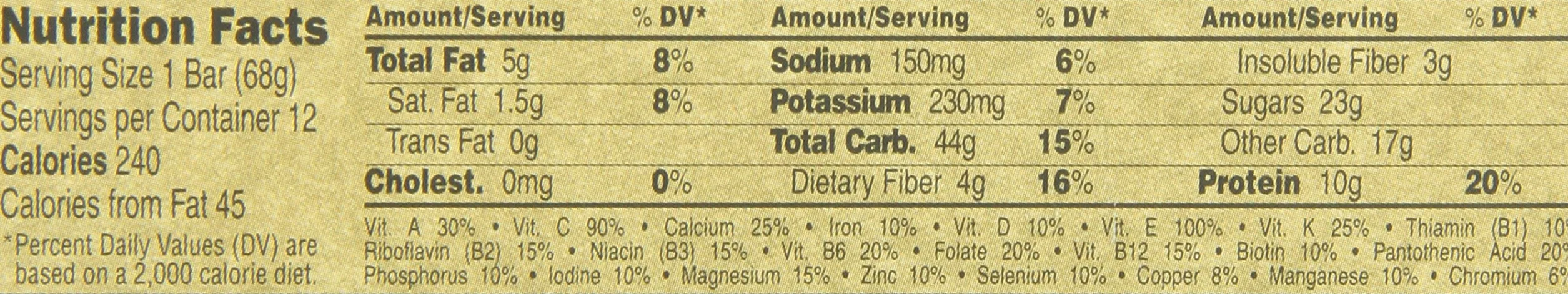 Clif Bar Baton energetyczny Chocolate Chip, 12 sztuk (12 x 68 g)