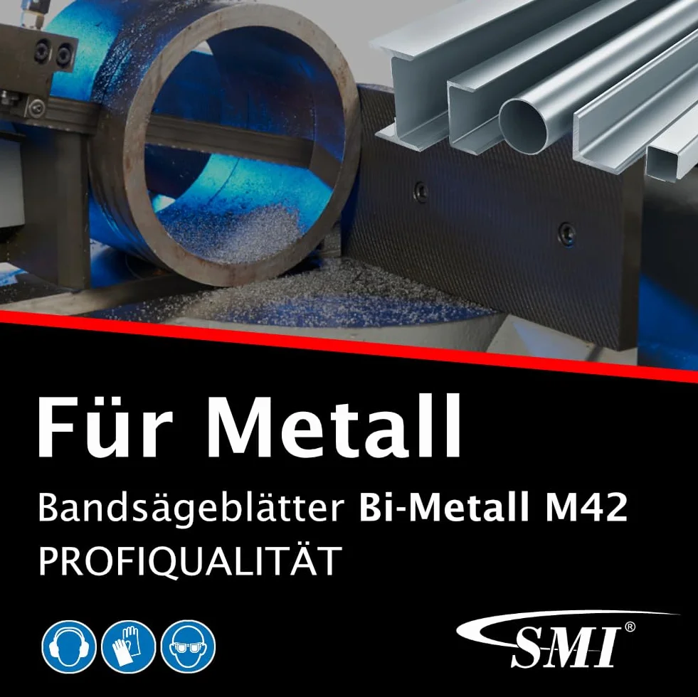 SMI 3-częściowy zestaw taśmy do piły bimetal M 42 wymiary 2450x27x0,90 mm 8/12 ZpZ np. do Carif, MEP, FMB, Thomas brzeszczot taśmowy